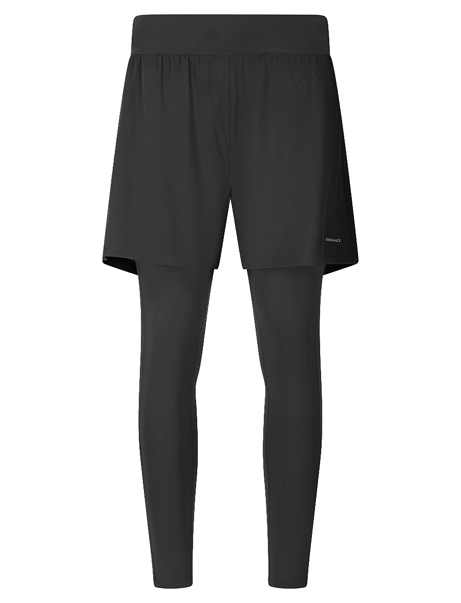 Endurance - Weilby M 2-in-1 7-8 Tights - träningstights - black - 0