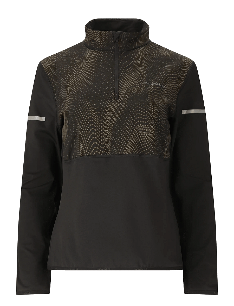 Endurance - Rumbia W Printed Midlayer - oberteile - black - 1
