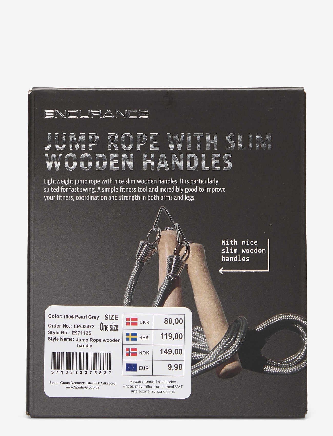 Endurance - Jump Rope wooden handle - hüppenöörid - pearl grey - 1
