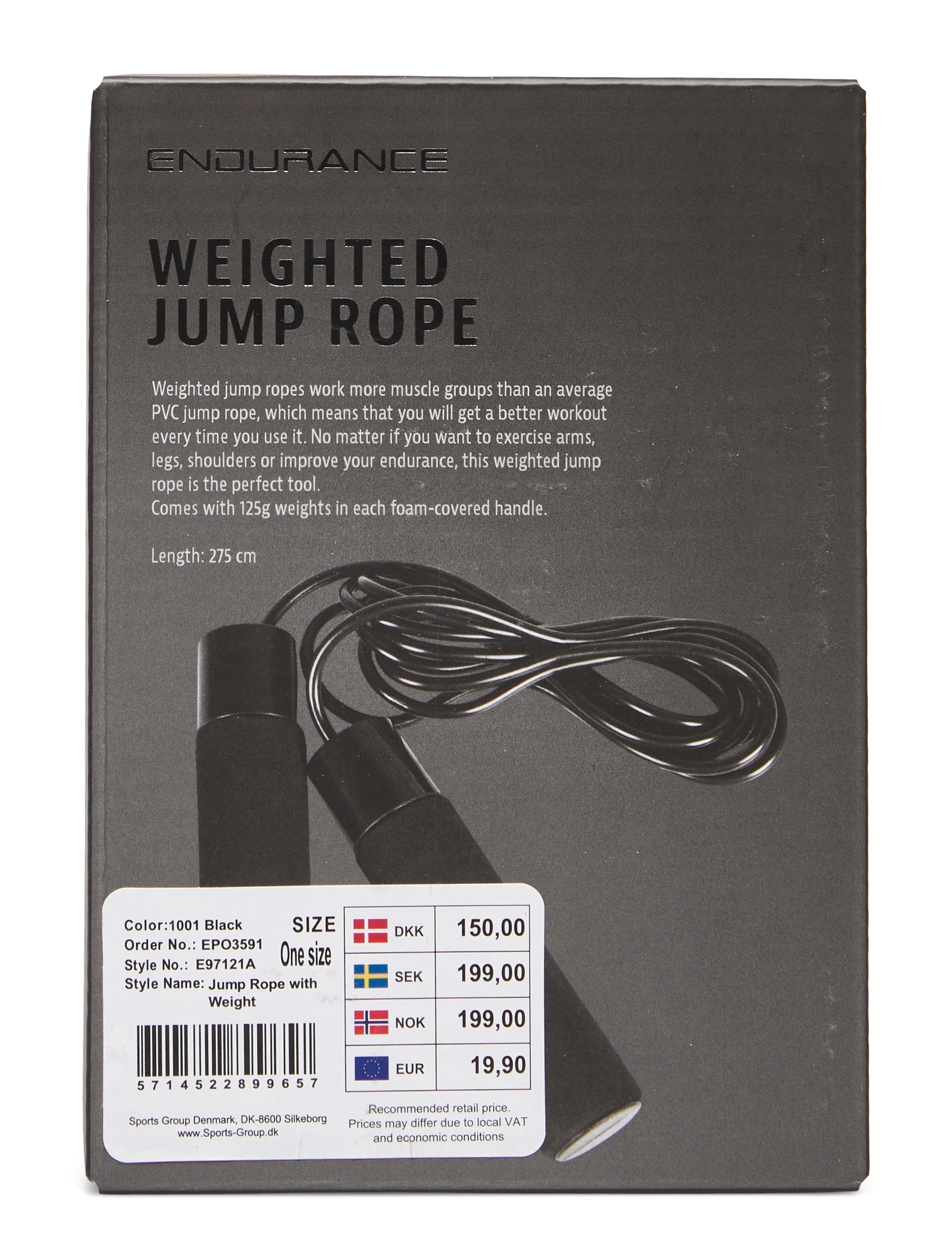 Endurance - Jump Rope with Weight - springtouwen - black - 1