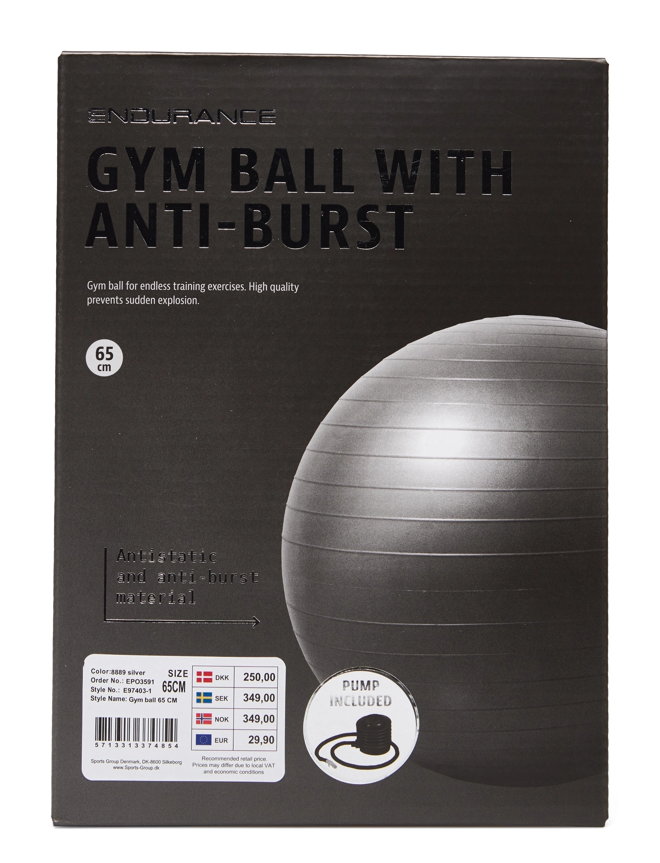 Endurance - Gym ball 65 CM - schaumstoffrollen & massagebälle - silver - 1