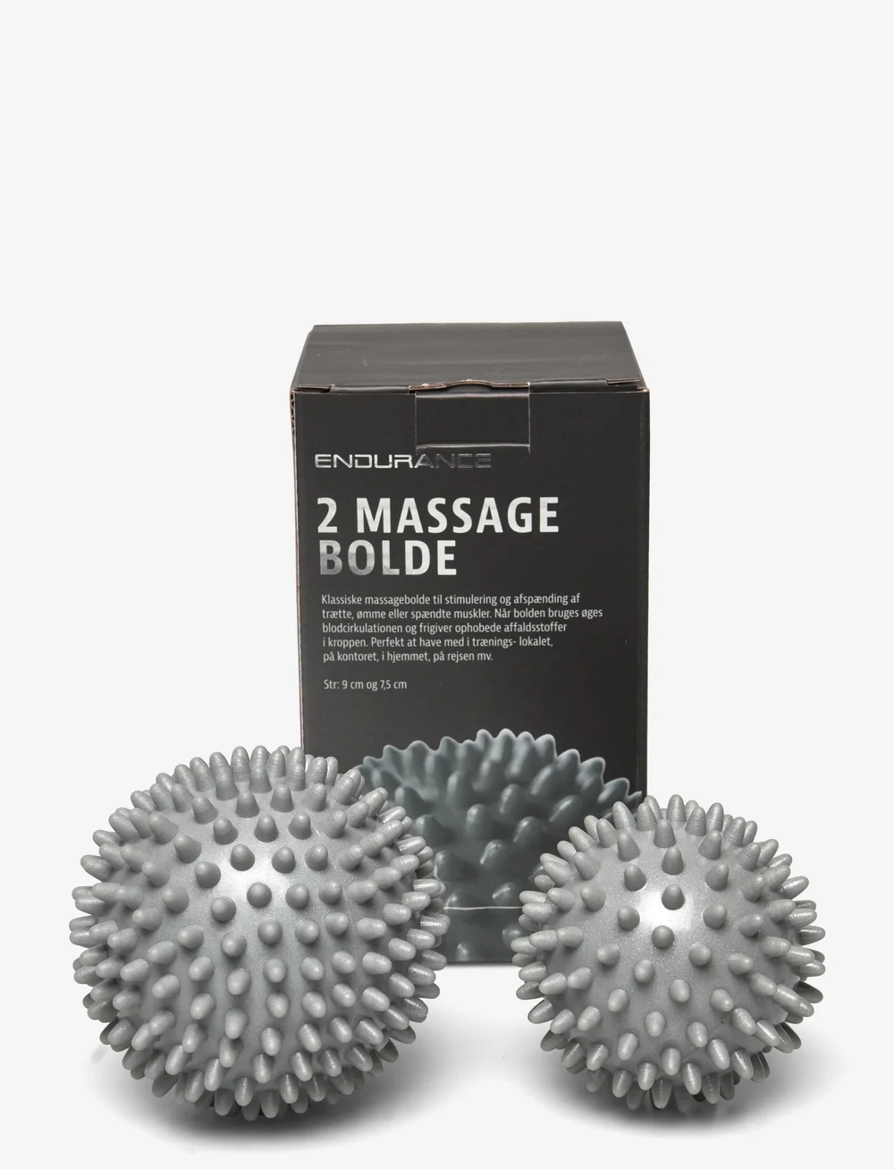 Endurance - Hard massage ball 2 pcs - skumruller & massagebolde - silver - 0