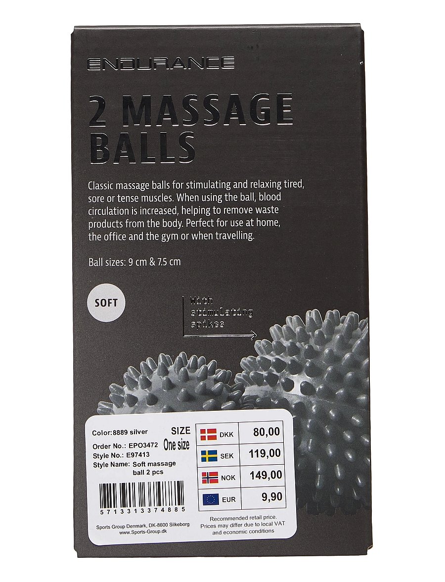 Endurance - Soft massage ball 2 pcs - rouleaux en mousse/balles de massage - silver - 1