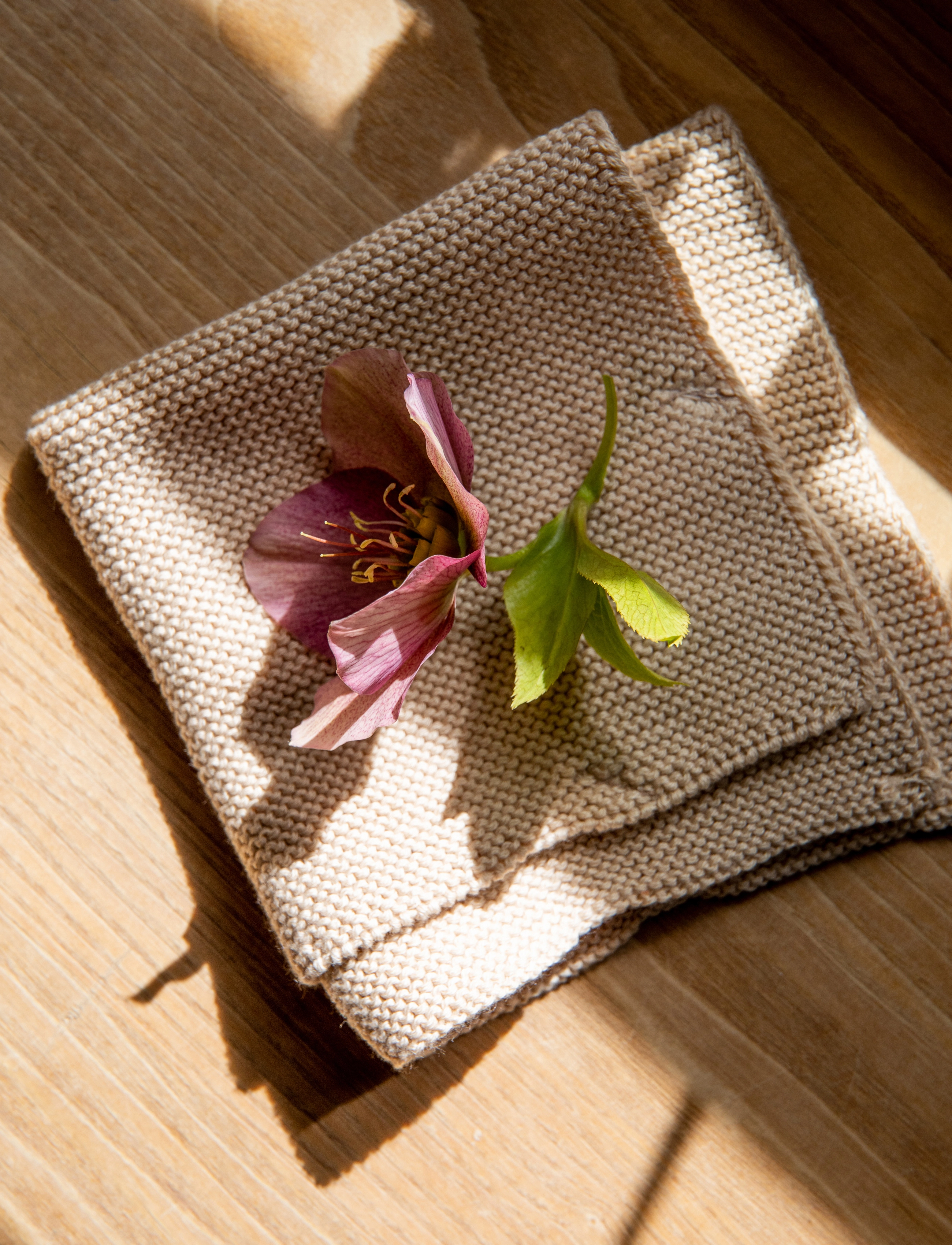 Engholm Textiles Line Dishcloth, 25X25 cm, Dishes, Beige - Cloths & Dishbrush, Homeware