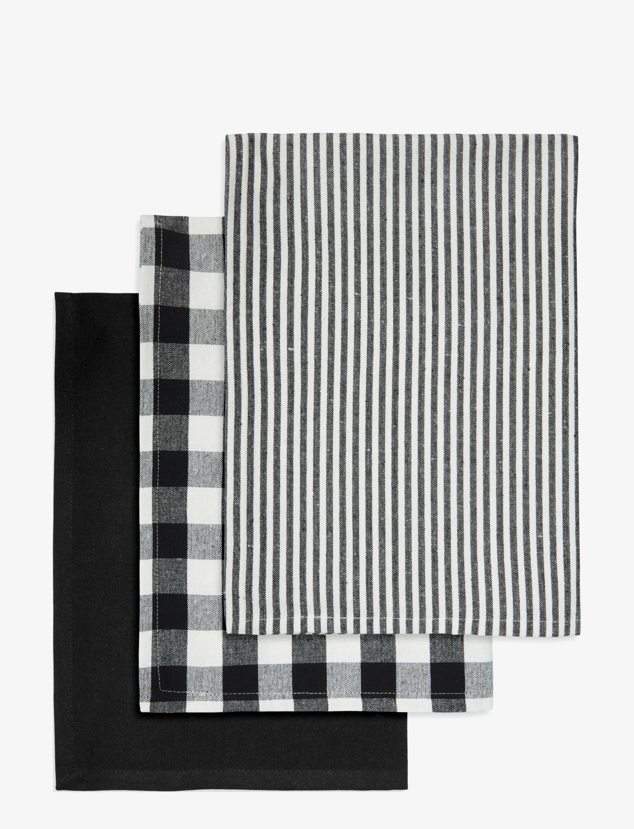 Engholm Textiles Tea Towels Recycle, Kitchen Håndklæde, Sort, Str: 50X70CM