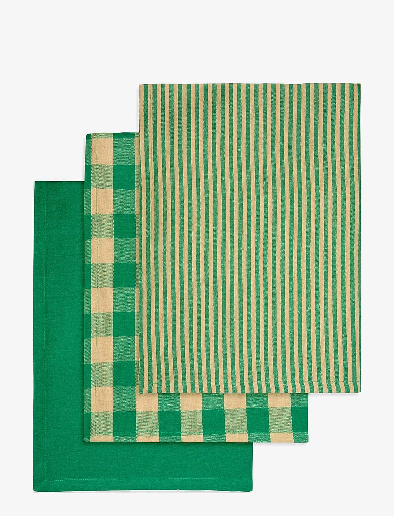 Engholm Textiles - TEA TOWELS RECYCLE - kökshanddukar - green - 0