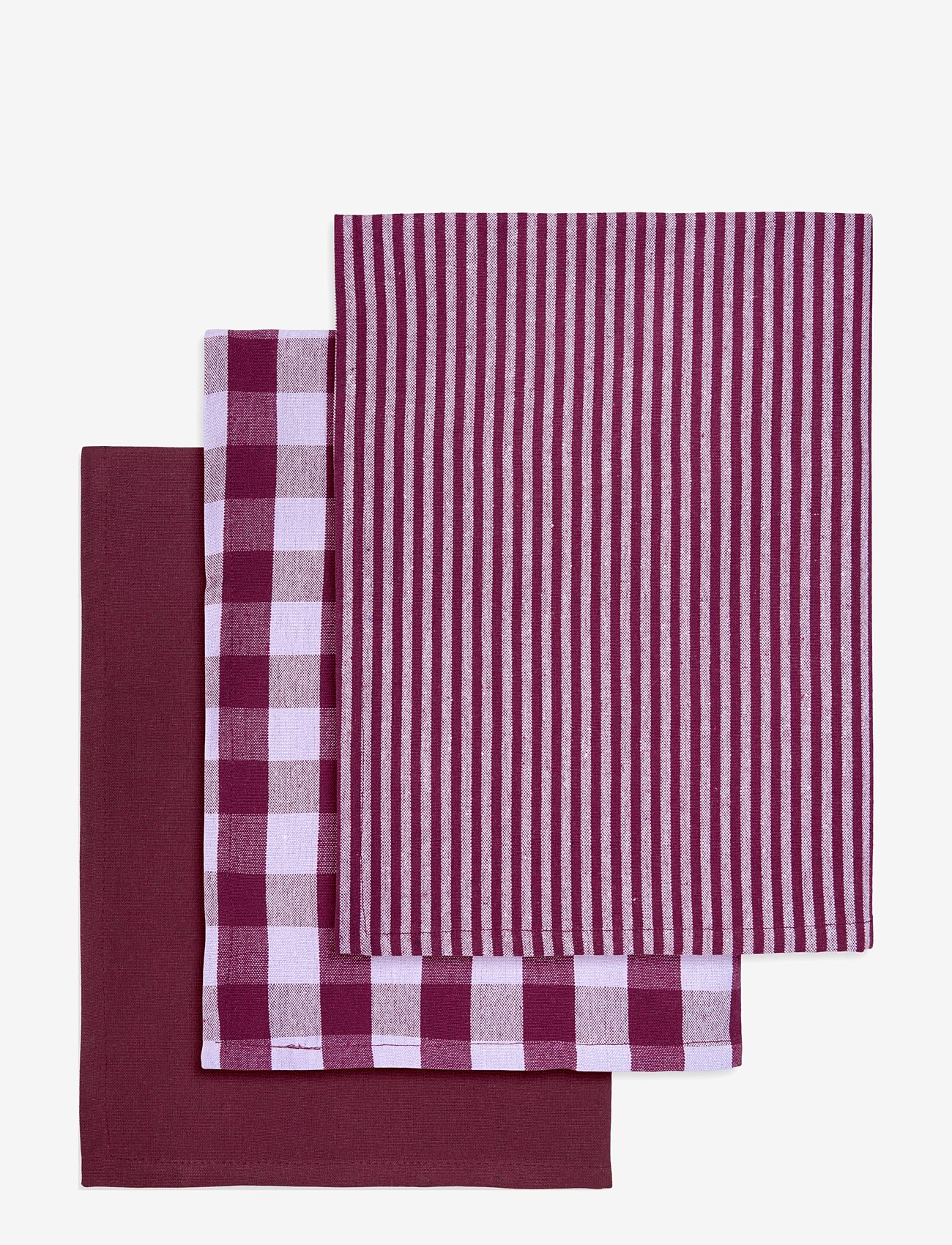 Engholm Textiles - TEA TOWELS RECYCLE - kökshanddukar - plum - 0