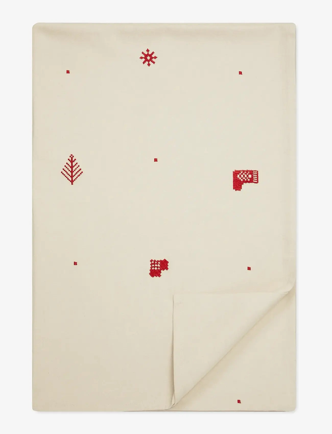 Engholm Textiles - JULEDUG JULIA BRODERET - laudlinad - rØd - 1