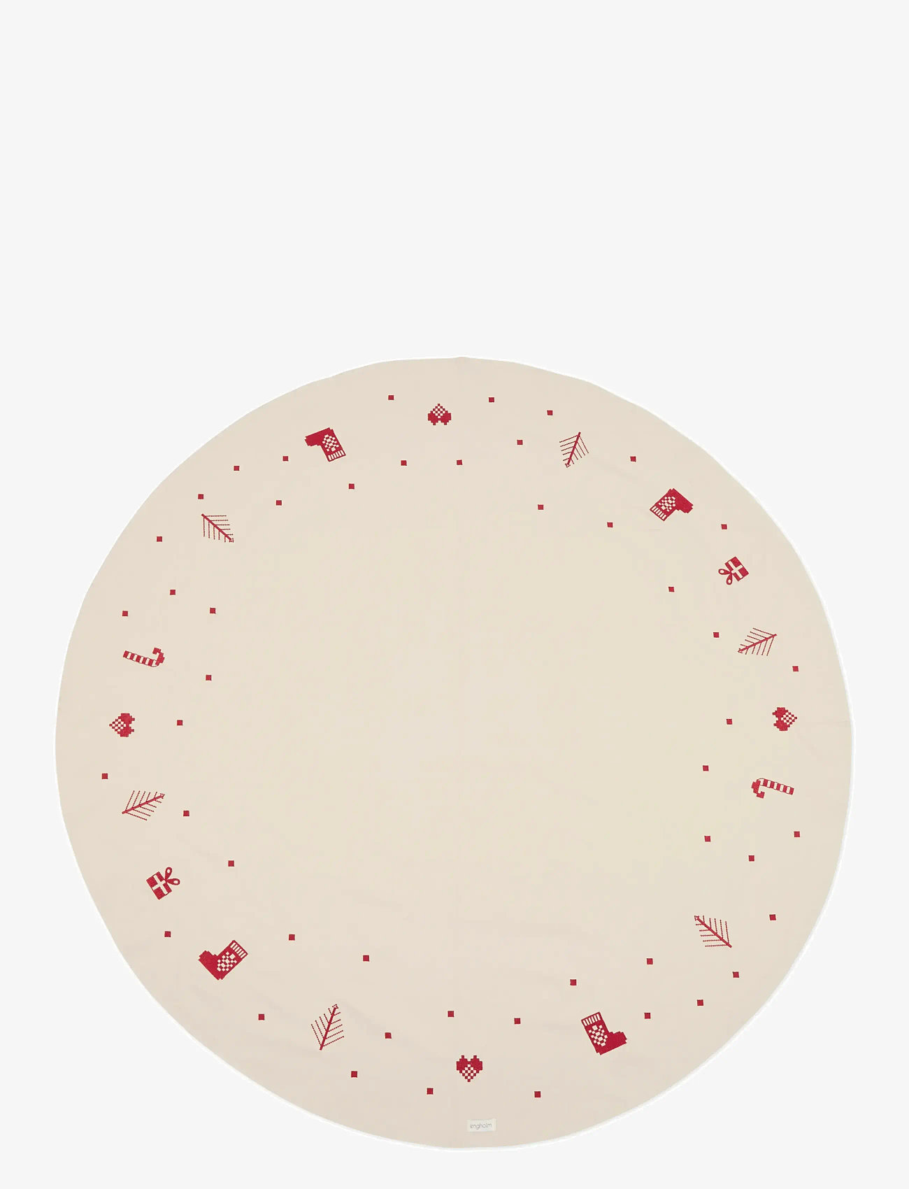 Engholm Textiles - JULETRÆSTÆPPE JULIA BRODERET - weihnachtsdekoration - rØd - 0