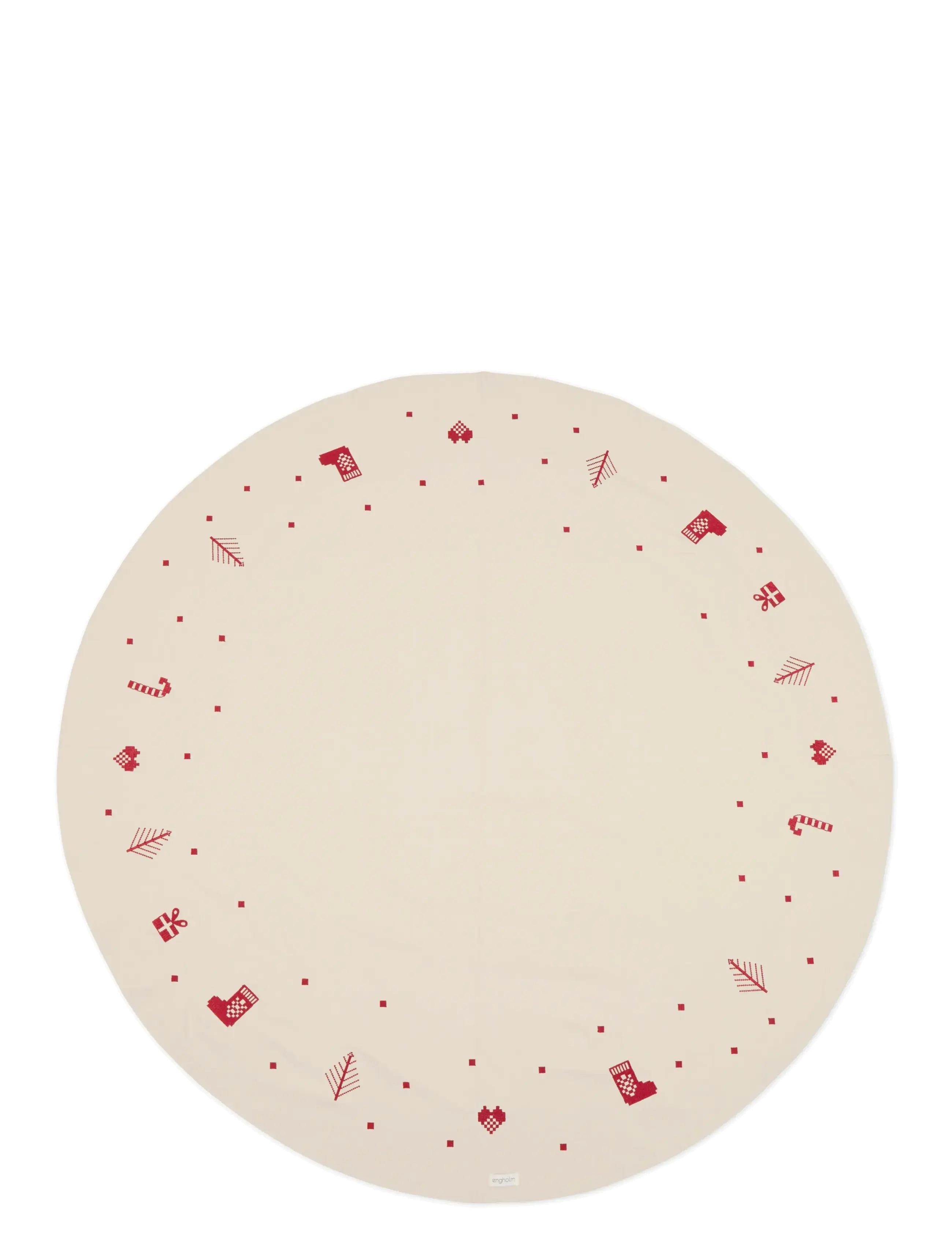 JULETRÆSTÆPPE JULIA BRODERET - RØD