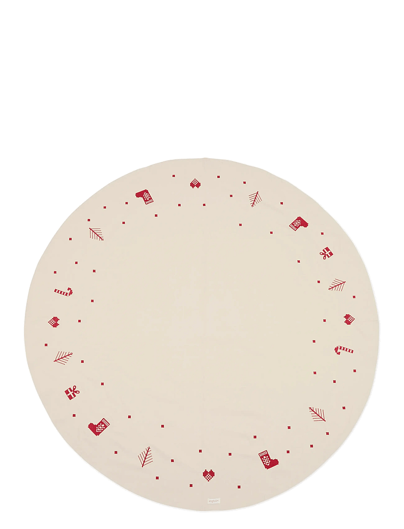 Engholm Textiles - JULETRÆSTÆPPE JULIA BRODERET - weihnachtsdekoration - rØd - 0