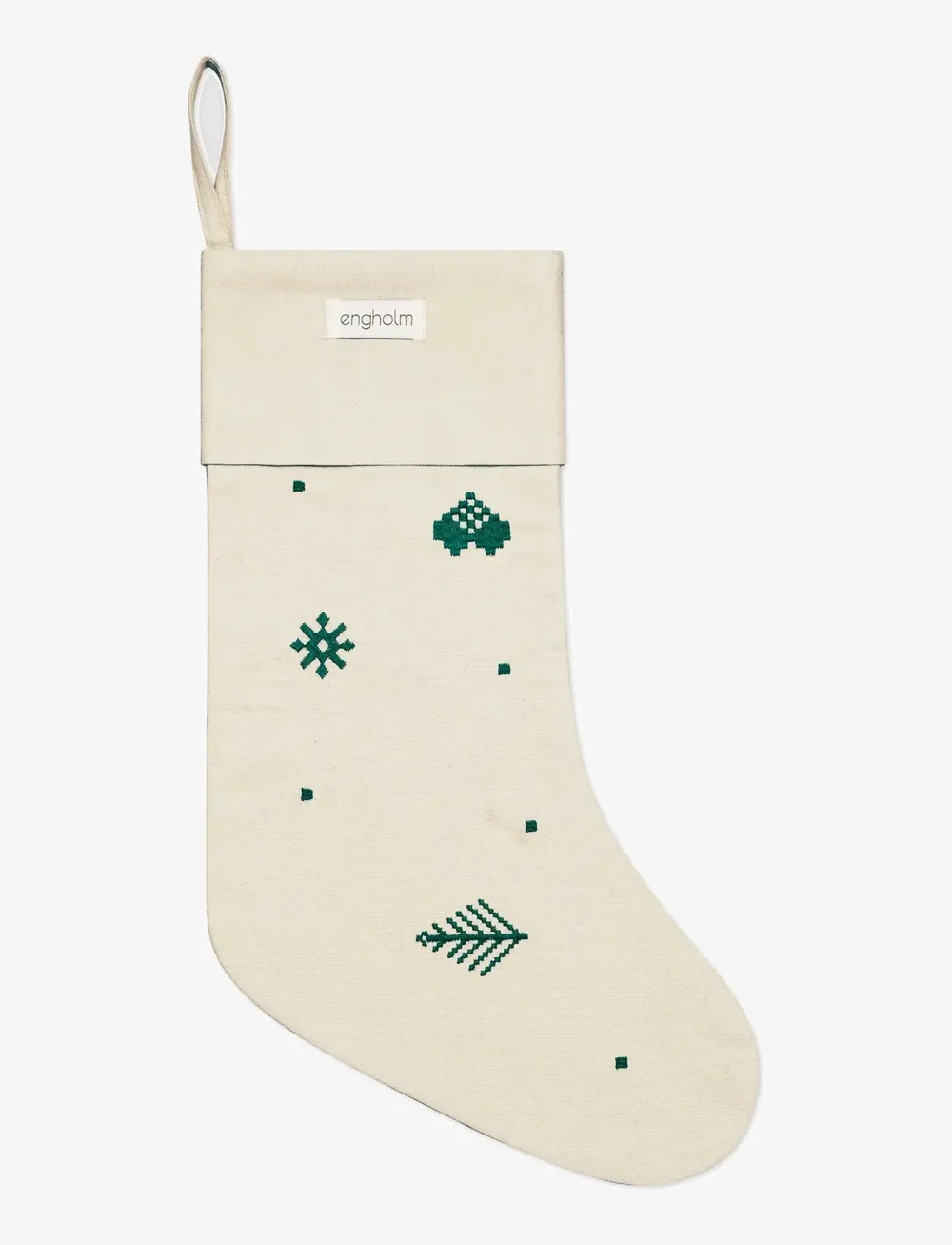 Engholm Textiles - JULETRÆSTÆPPE JULIA BRODERET - køb efter pris - rØd - 0