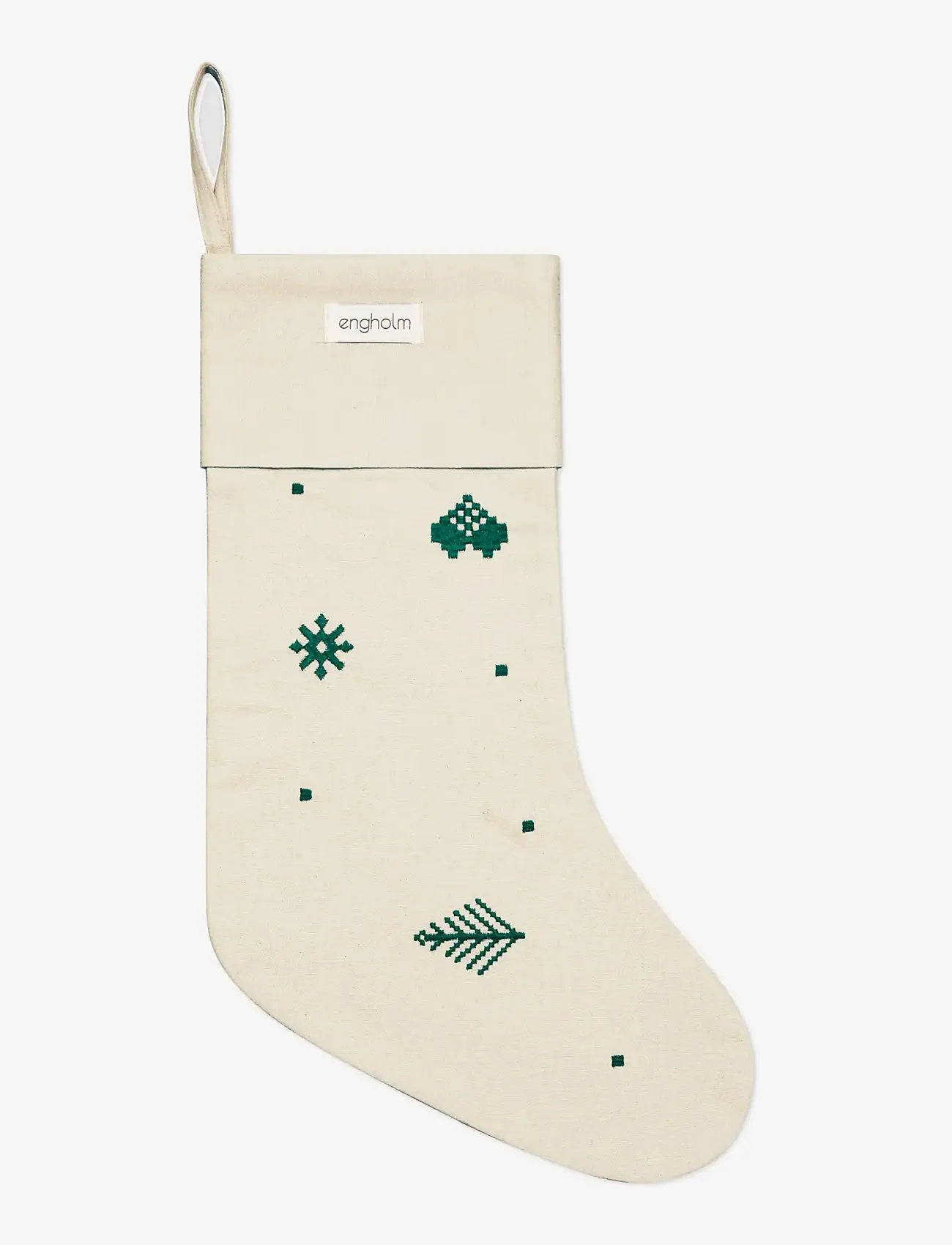 Engholm Textiles - JULESOK JULIA BRODERET - grØn - 0