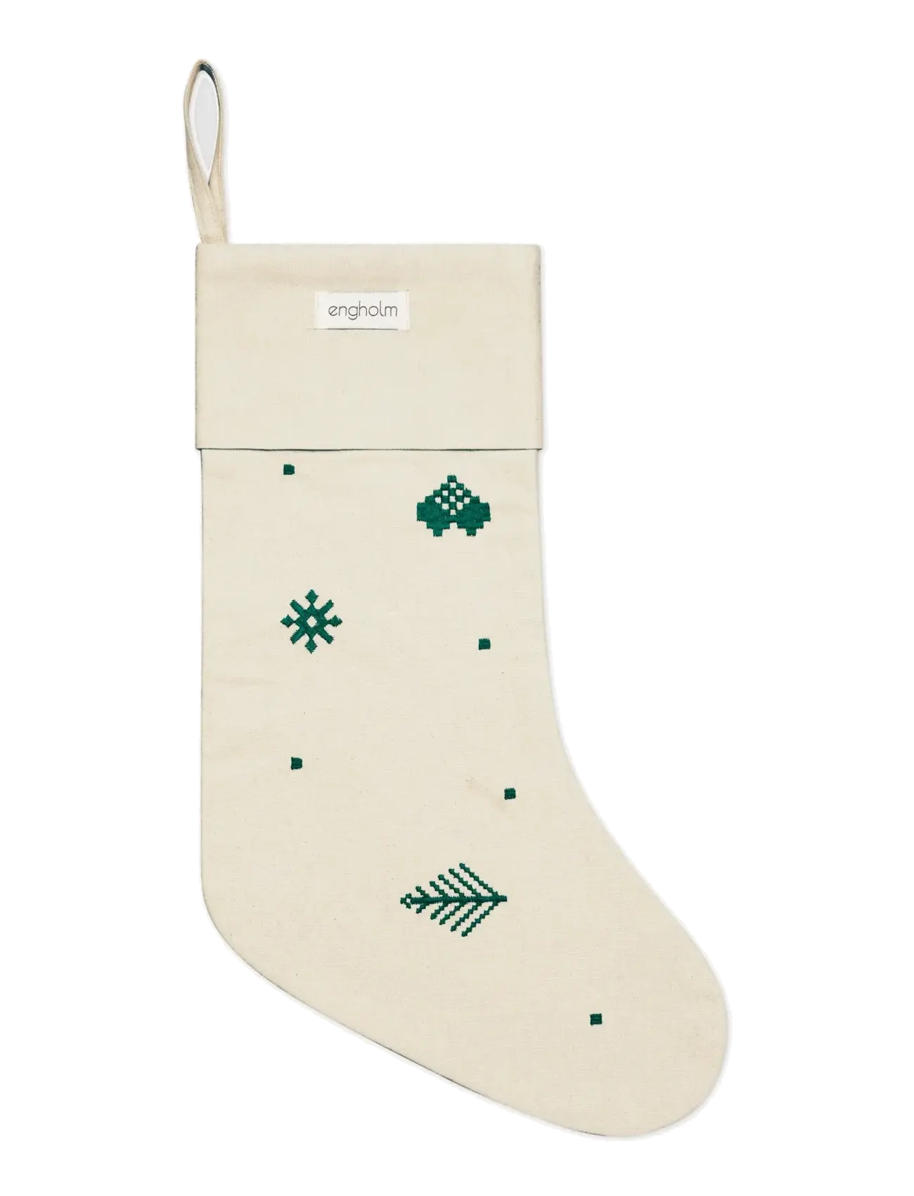 Engholm Textiles JULESOK JULIA BRODERET - View all - GRØN / cream