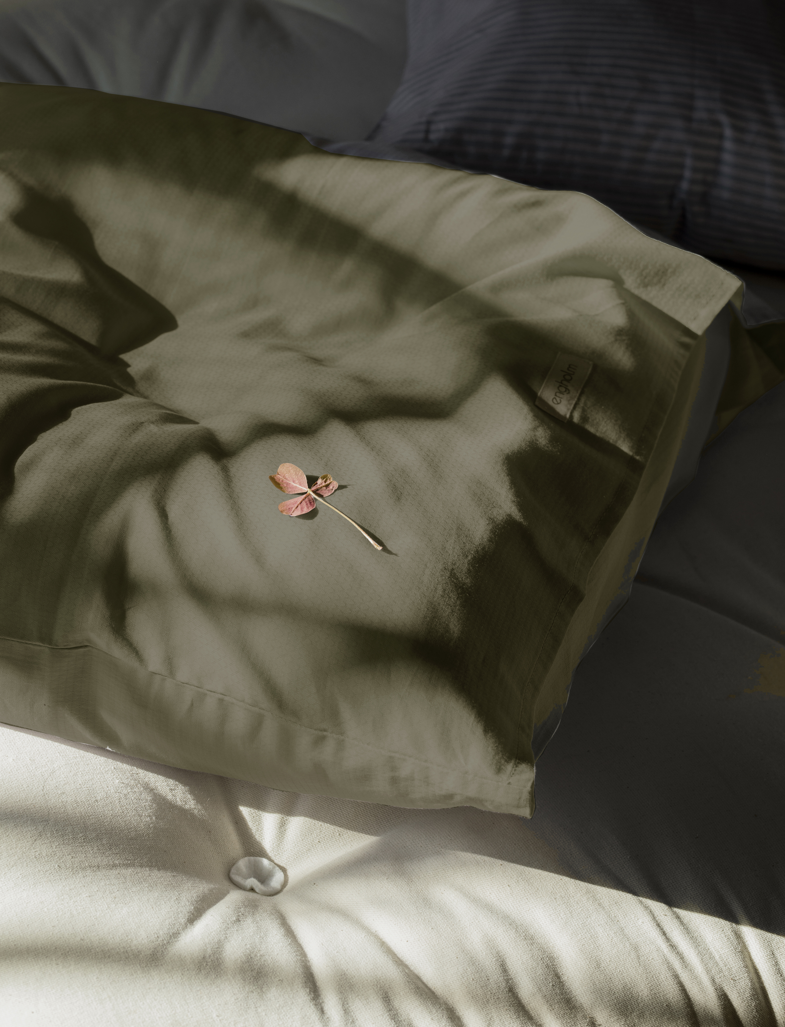 Engholm Textiles Luna Dobby, 140X220;60X63 cm, Green, Sengetekstiler > Sengesæt, Unisex