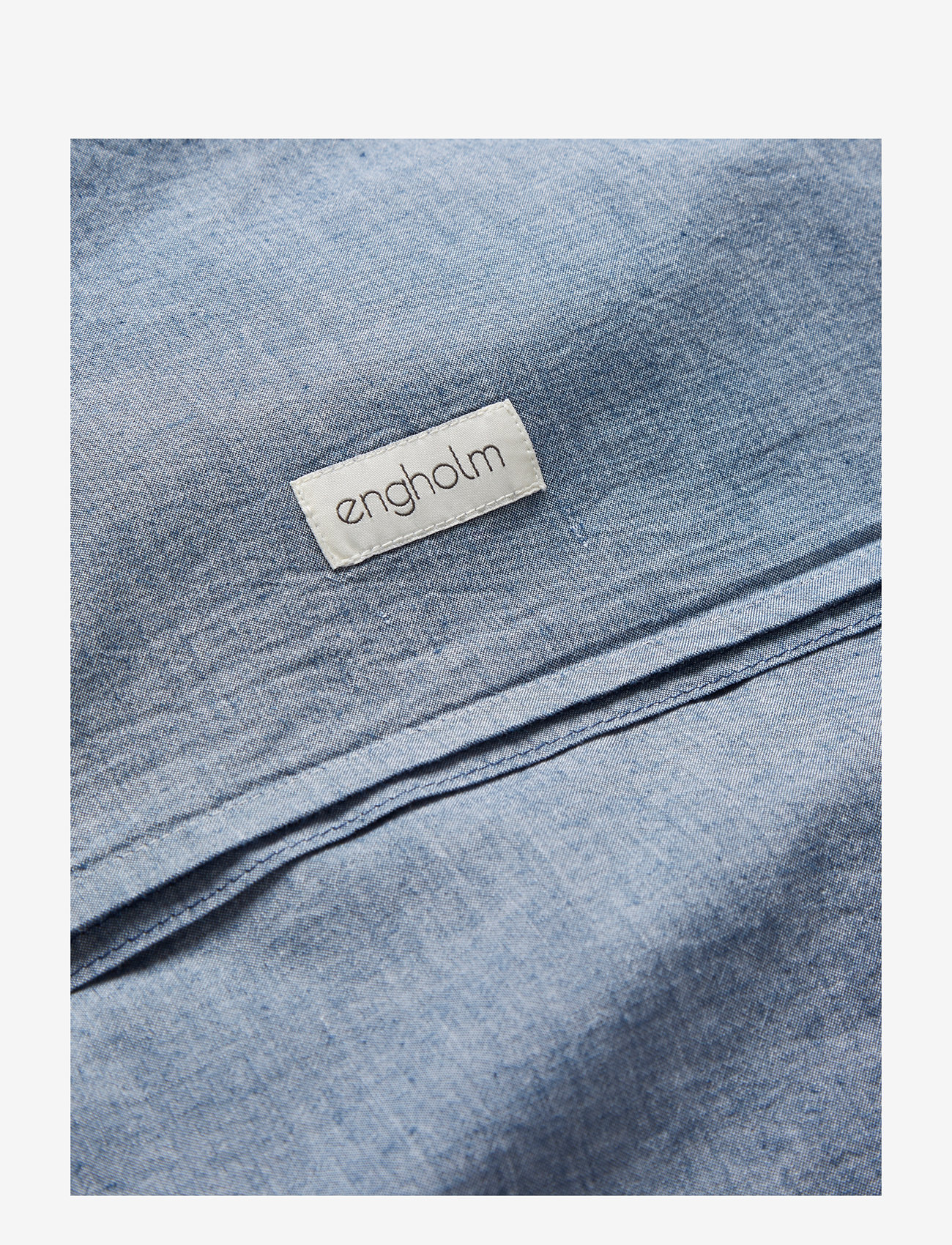 Engholm Textiles - Mille recycle chambrey - sengesæt - denime blue - 1