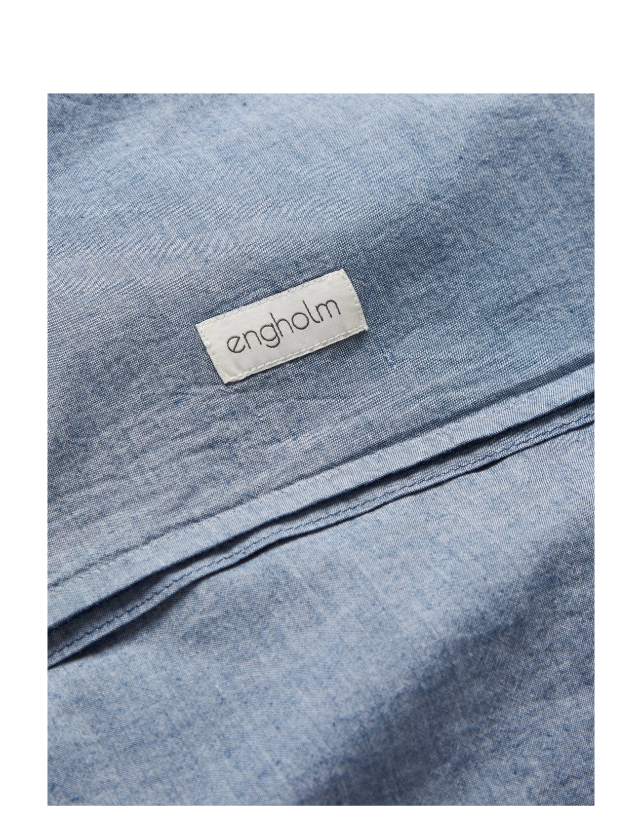 Engholm Textiles - Mille recycle chambrey - sengesæt - denime blue - 1
