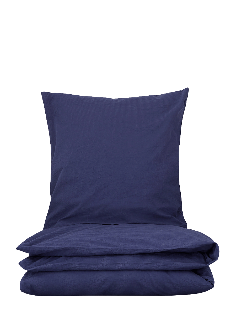 Engholm Textiles - EMMA SEERSUCKER - gultas veļas komplekti - dark blue - 0