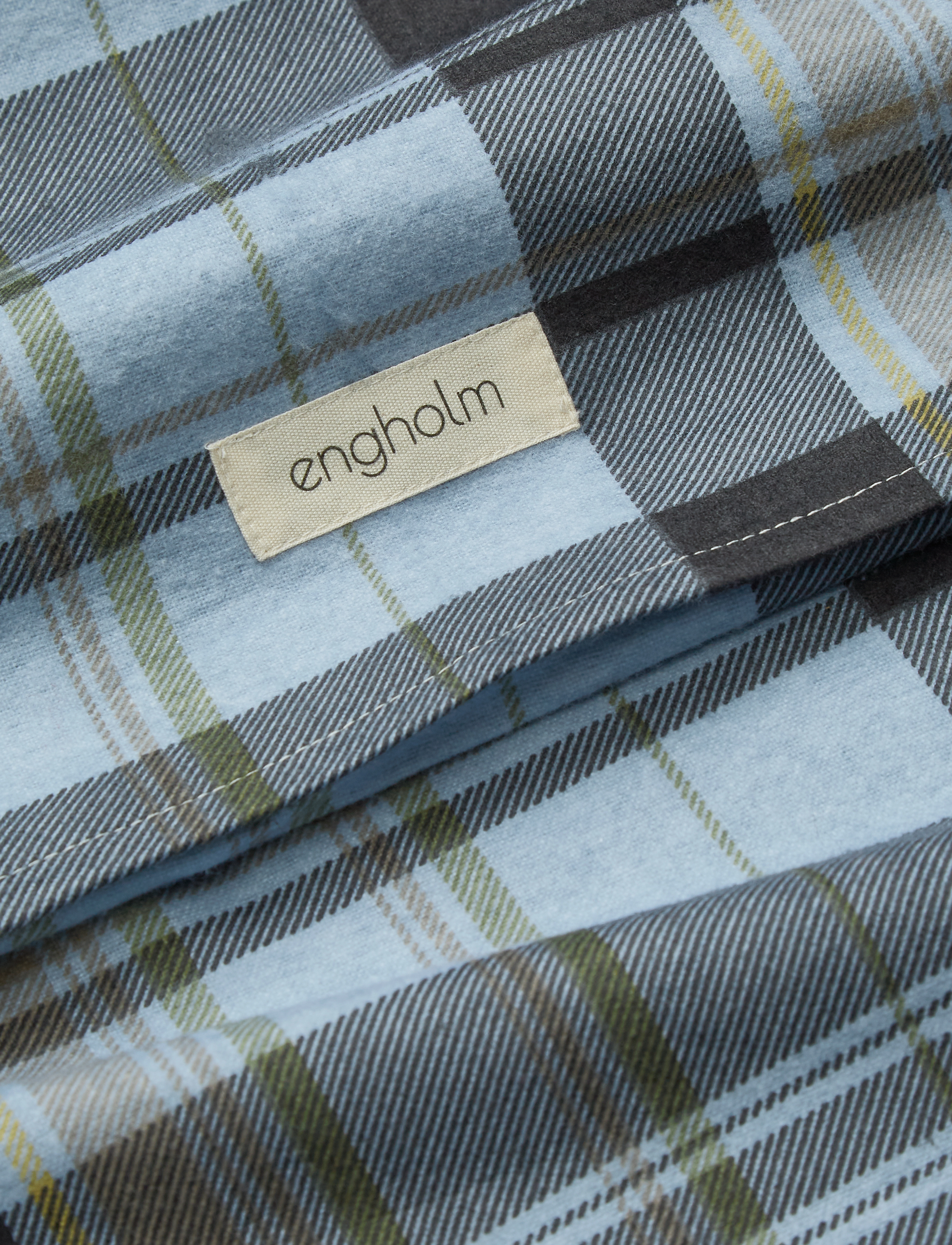 Engholm Textiles - Flora Flannel - laveste priser - dove blue - 1