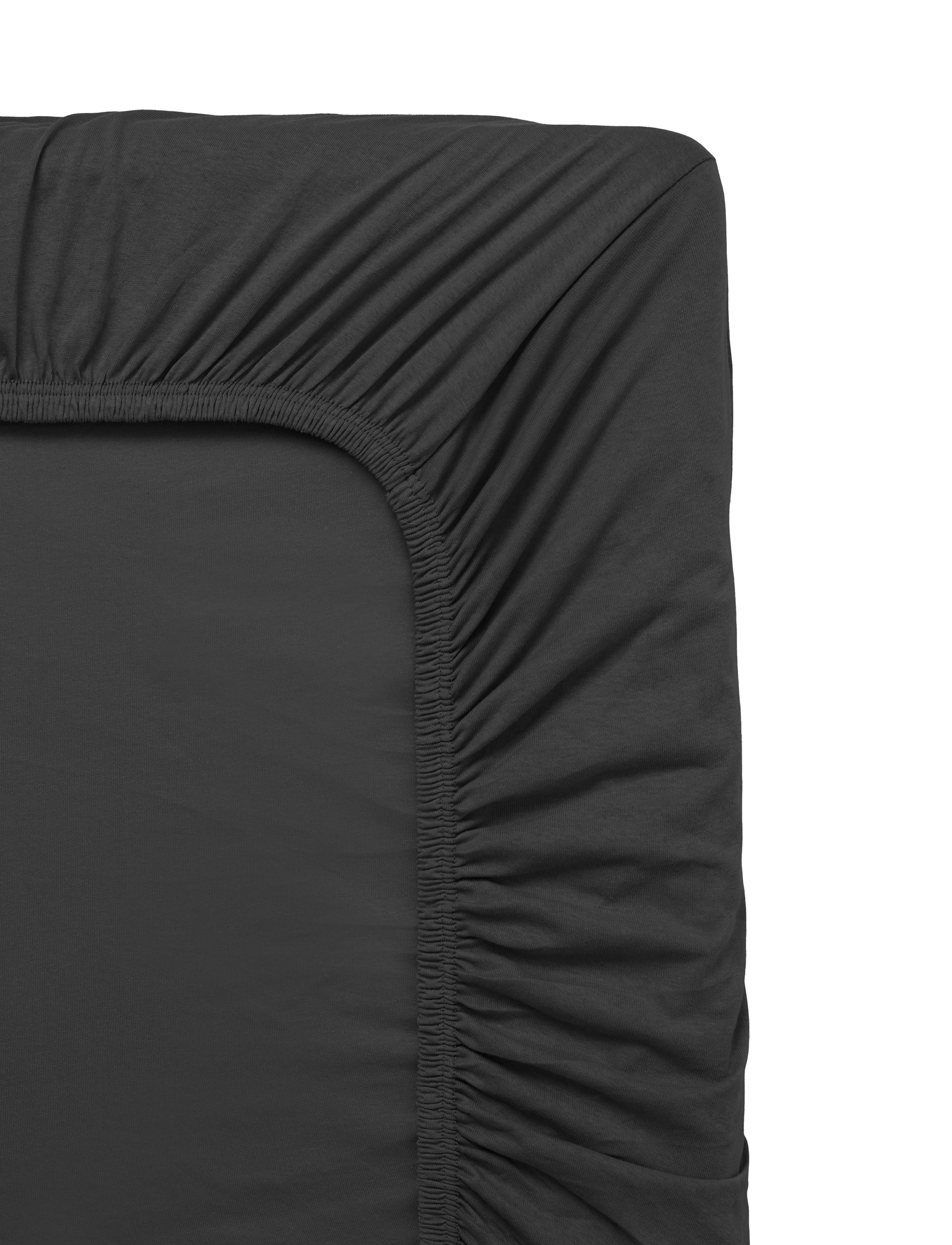 ENGHOLM TEXTILES Faconlagen Satin Schwarz - 180X210X30CM - Unisex