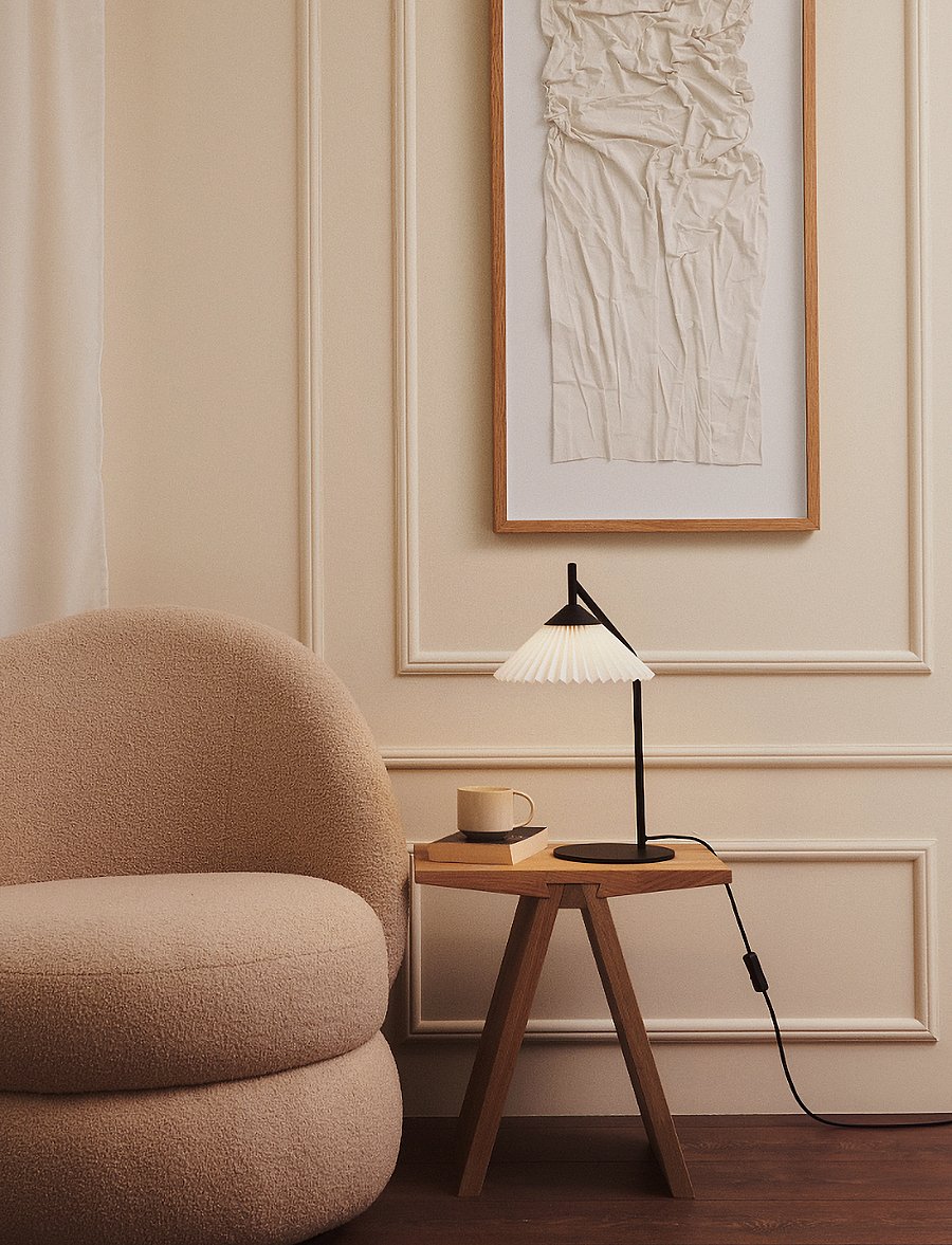 ENKEL LIVING - Cecil Table Lamp - schreibtisch- & tischlampen - matt black, white - 0