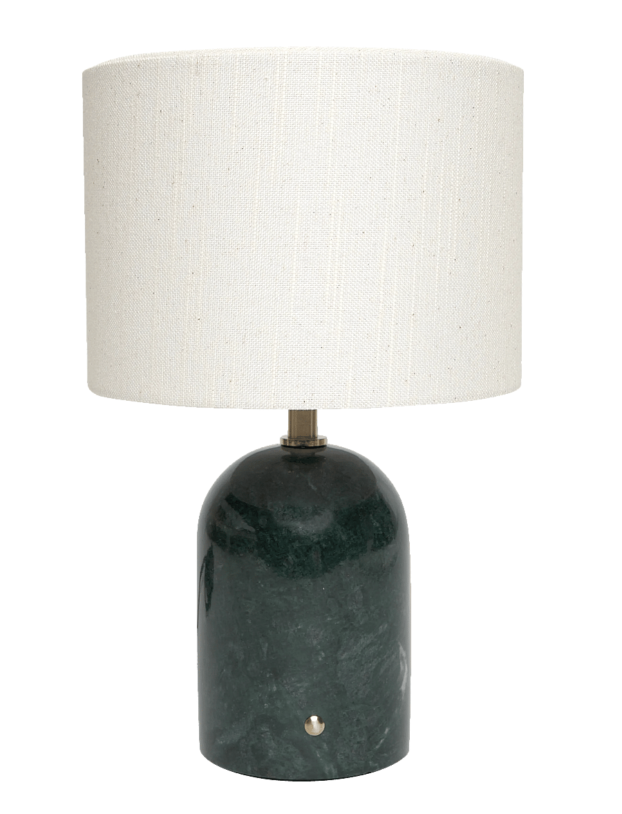 ENKEL LIVING - Flair Mini Table Lamp green marble base - schreibtisch- & tischlampen - green, natural - 0