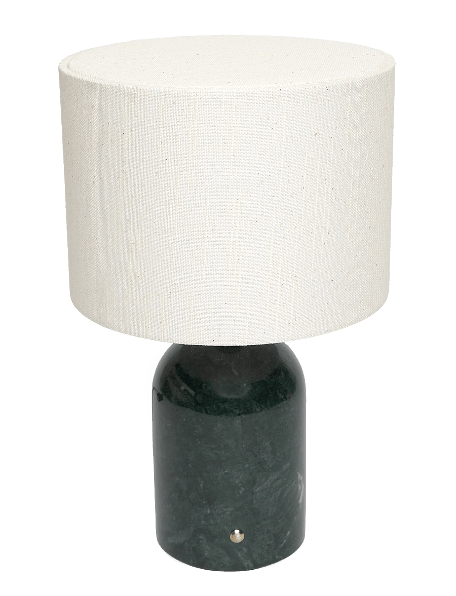 ENKEL LIVING - Flair Mini Table Lamp green marble base - schreibtisch- & tischlampen - green, natural - 1