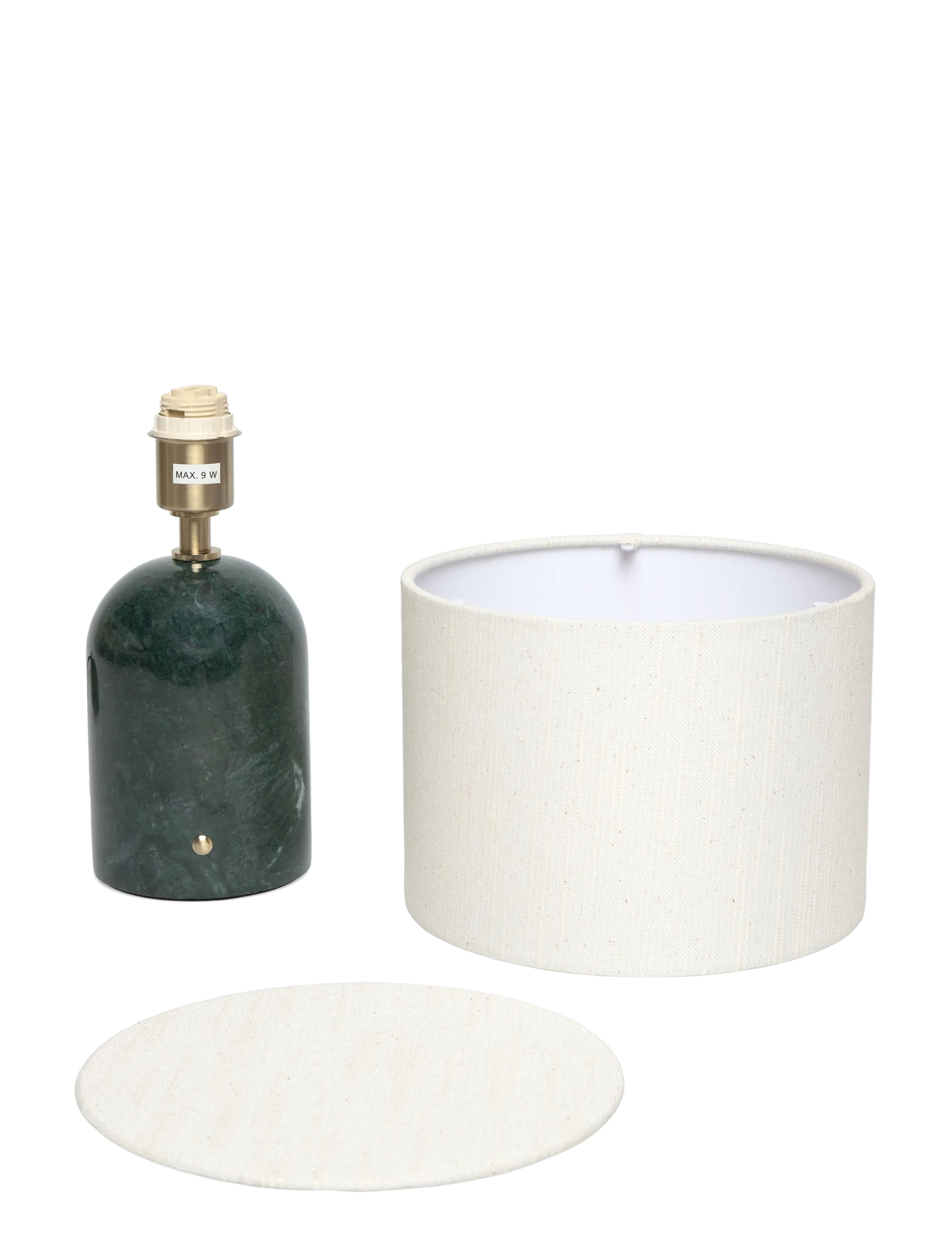 ENKEL LIVING - Flair Mini Table Lamp green marble base - laualambid - green, natural - 2