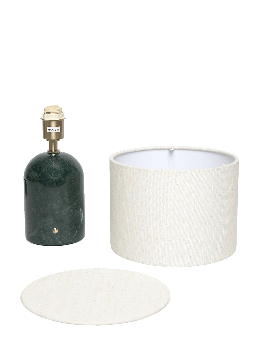 ENKEL LIVING - Flair Mini Table Lamp green marble base - schreibtisch- & tischlampen - green, natural - 2