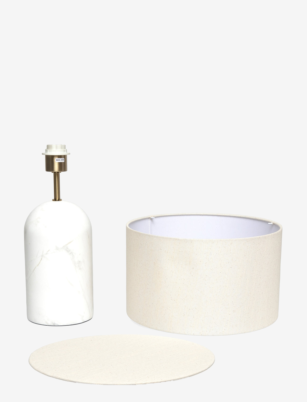 ENKEL LIVING - Flair Table lamp white Marble - bordslampor - white, natural - 2