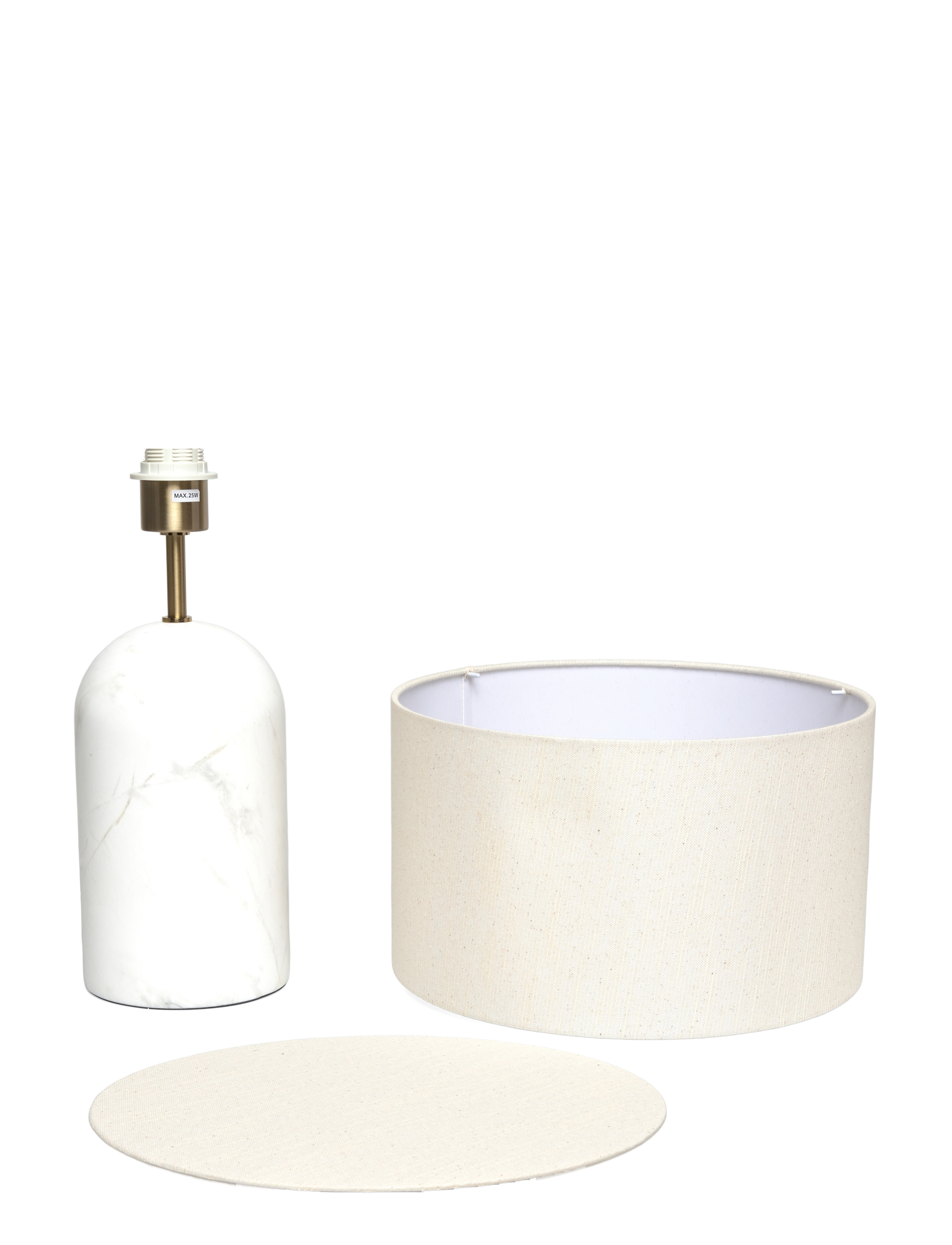ENKEL LIVING - Flair Table lamp white Marble - stalinės lempos - white, natural - 2