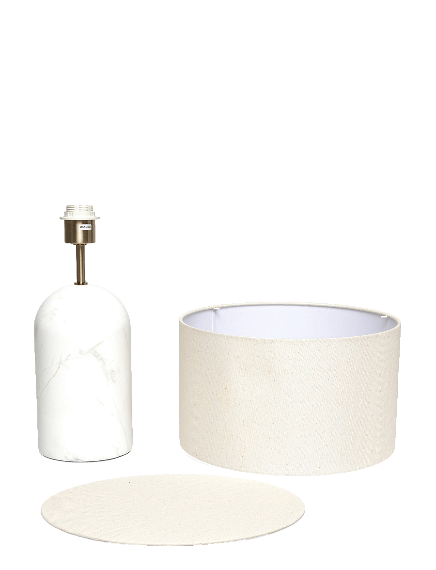 ENKEL LIVING - Flair Table lamp white Marble - nach preis einkaufen - white, natural - 2