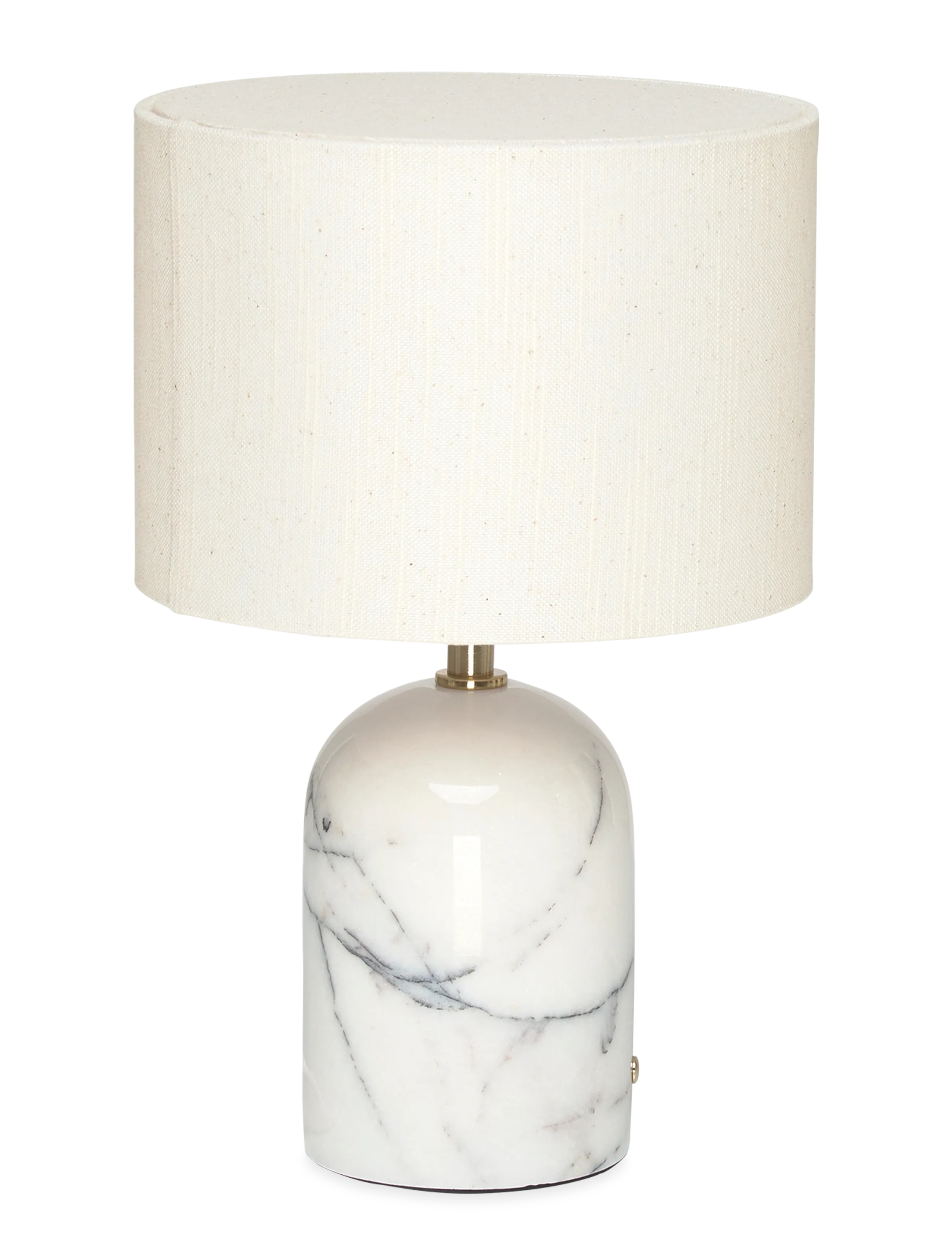 ENKEL LIVING Flair Mini Table Lamp white-black marble base - Gifts - WHITE-BLACK, NATURAL / white