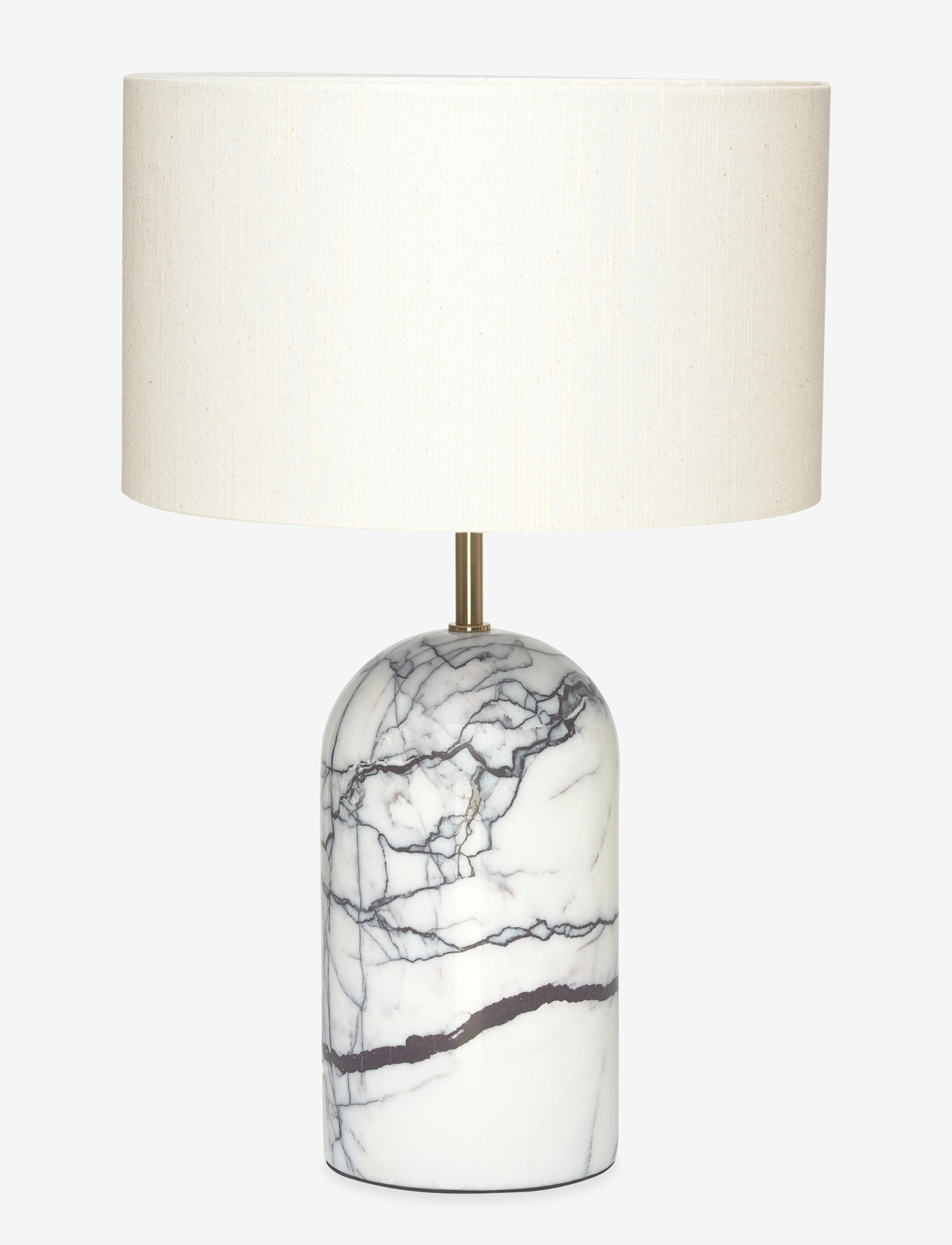 ENKEL LIVING - Flair Table lamp white-black marble base - bordlamper - white-black, natural - 0