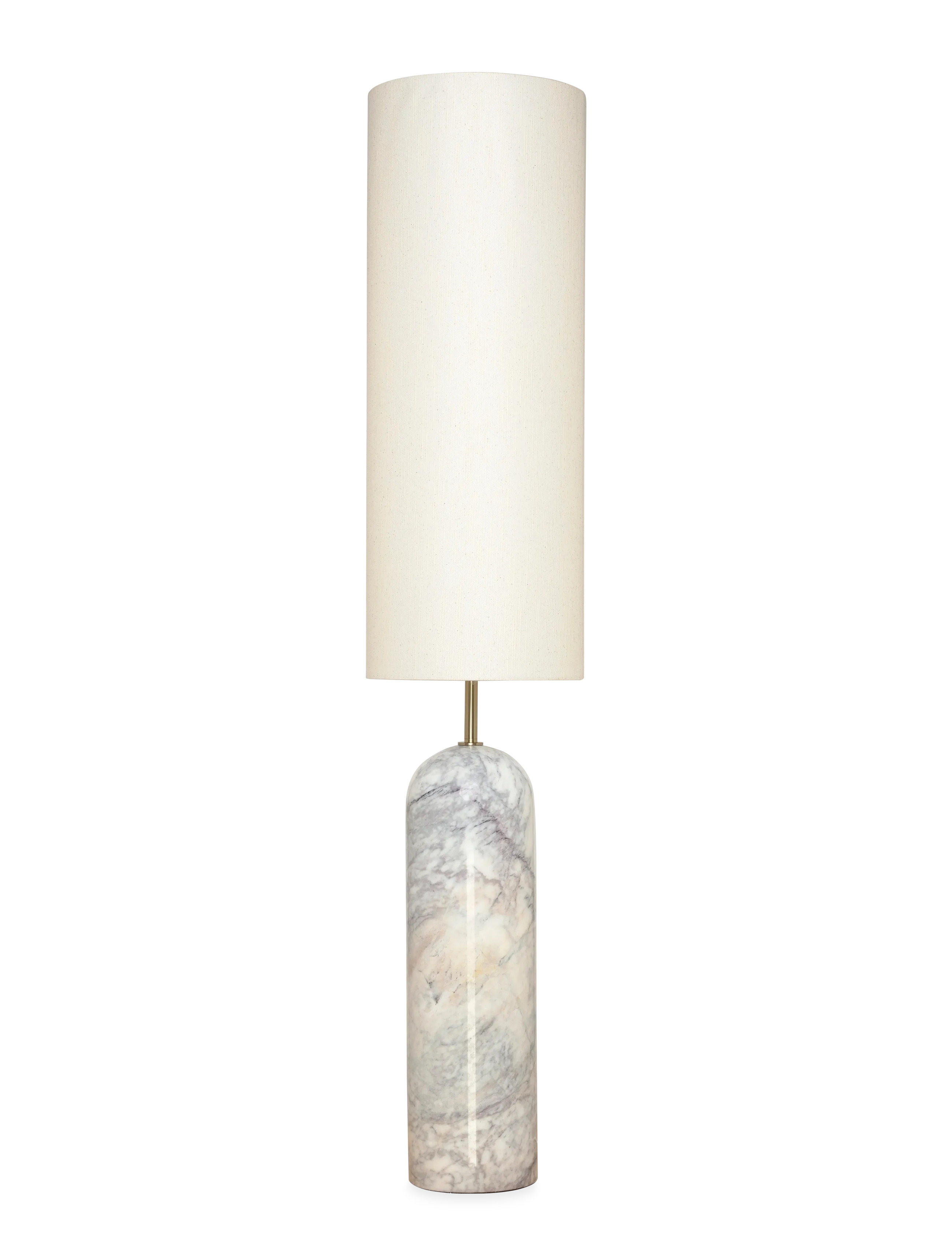 Flair Floor lamp white-black marble base - WHITE-BLACK, NATURAL