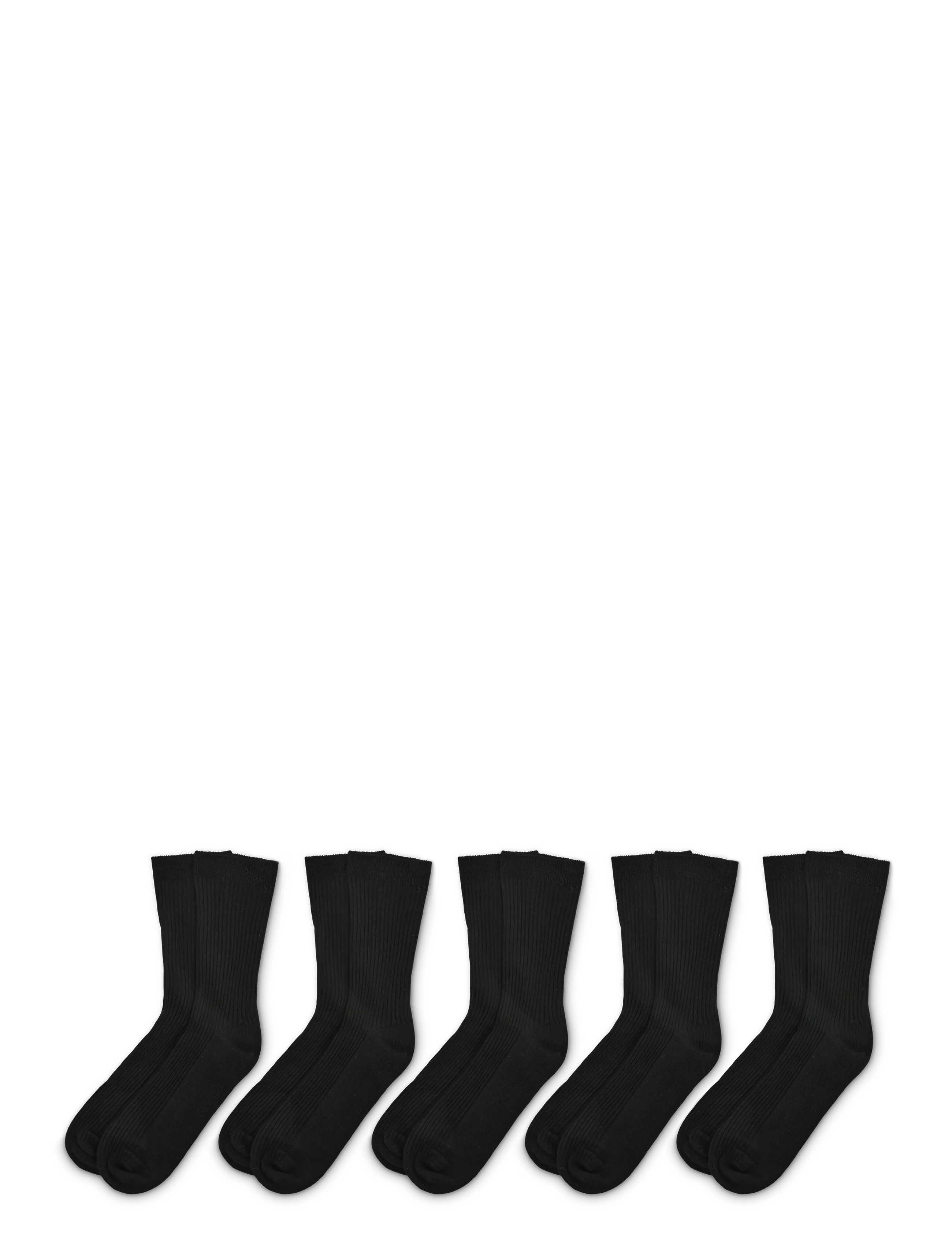 Enkel Studio - Ribbed Bamboo Sock 5pk ESLILLY - julklappar under 300kr - black - 1