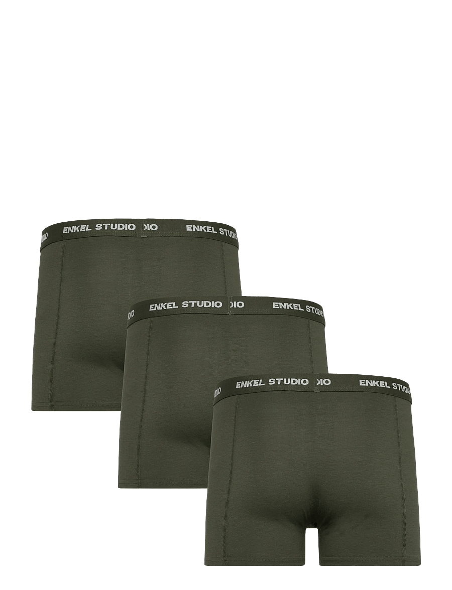 Enkel Studio - Boxer bambus 3pack ESKARLO - multipack kalsonger - army - 1