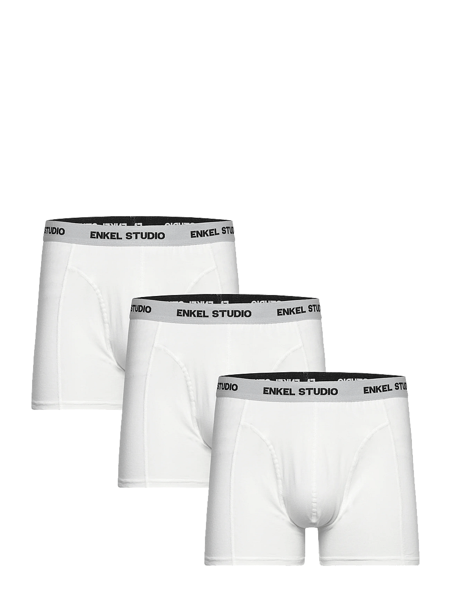 Enkel Studio - Boxer bambus 3pack ESKARLO - alushousut monipakkauksessa - white - 0