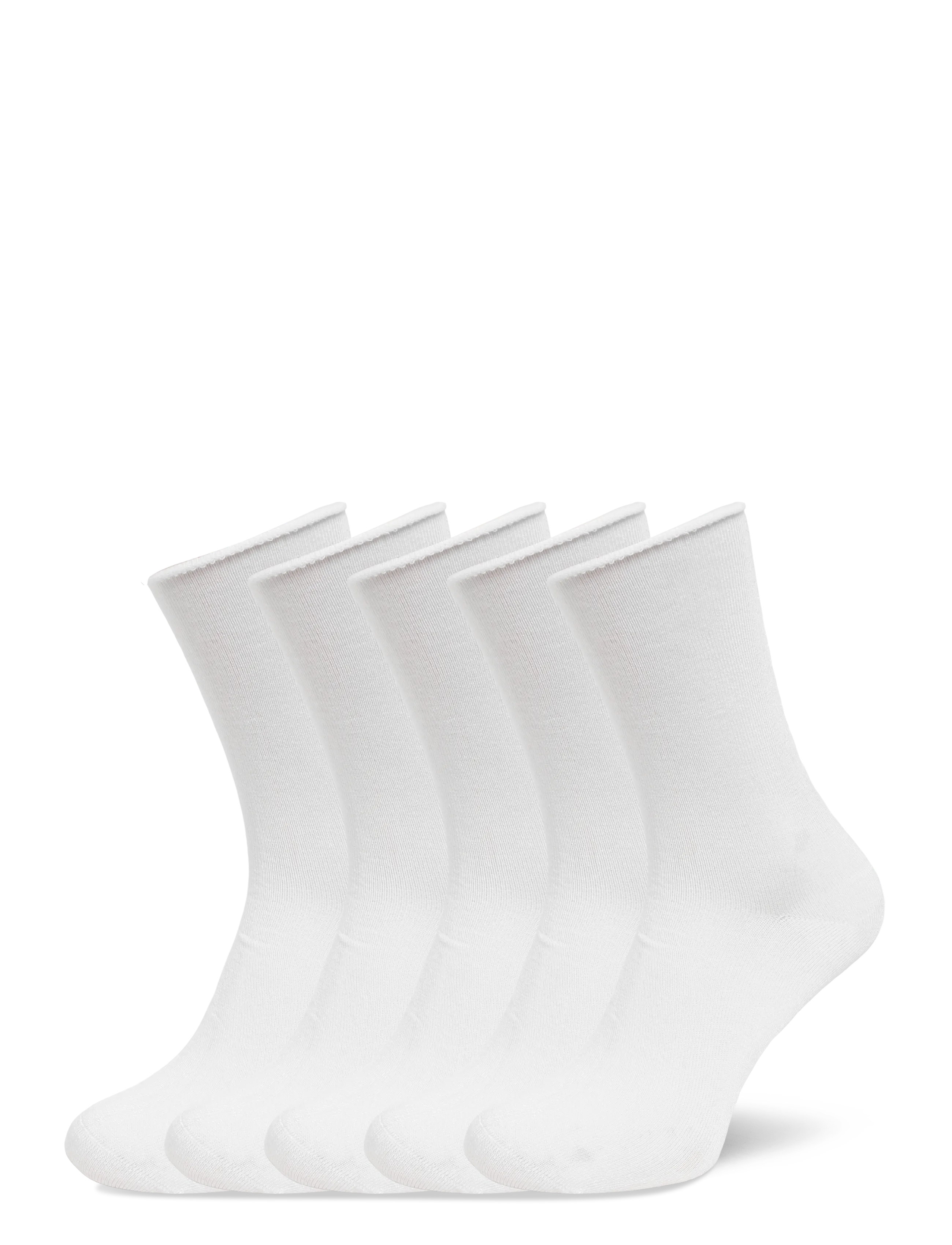 Enkel Studio - Socks Roll Bamboo 5pk ESLINNEA - julegaver under 300kr - white - 1