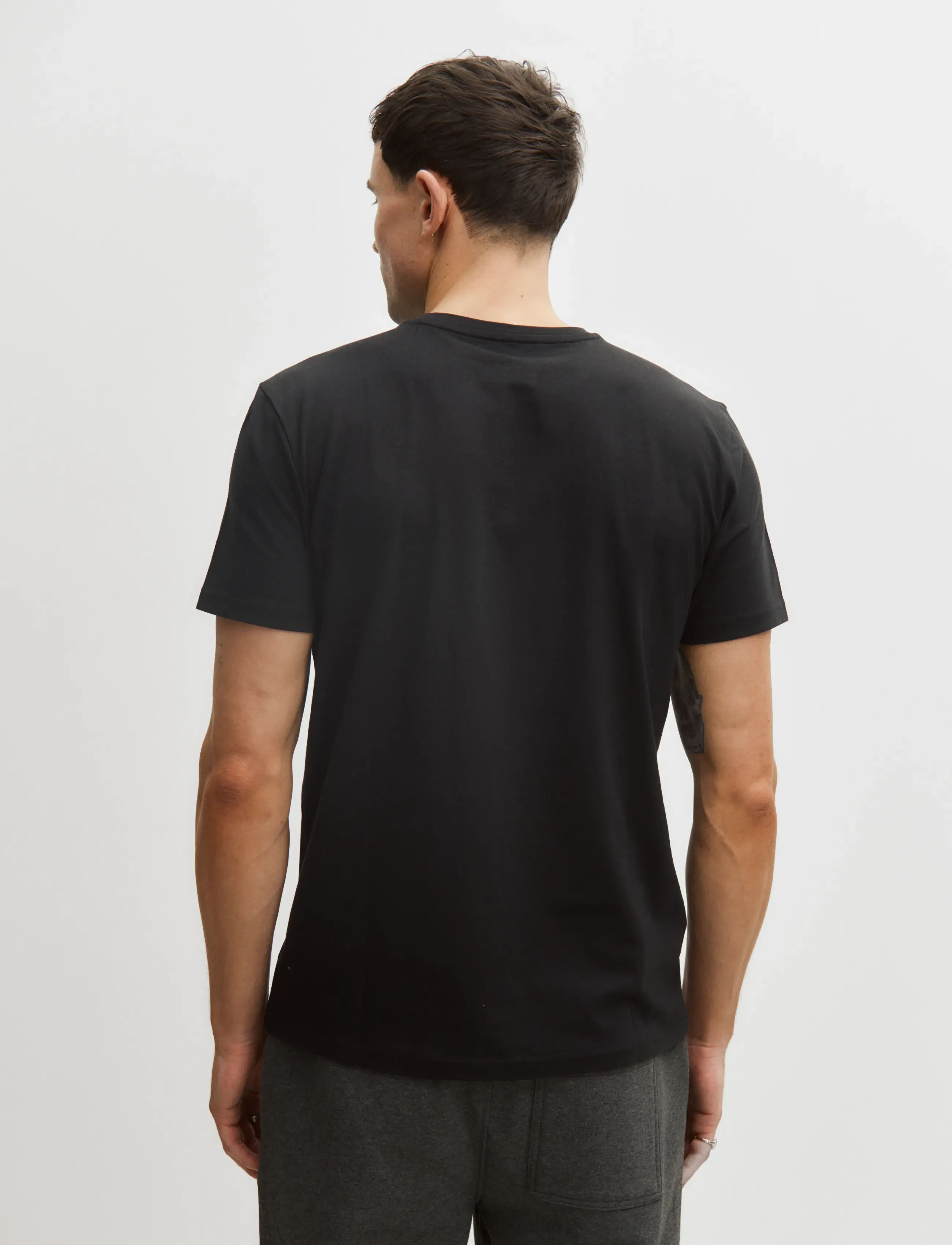 Enkel Studio - O-neck tee 2-pack ESOSCAR - kortærmede t-shirts - black - 2