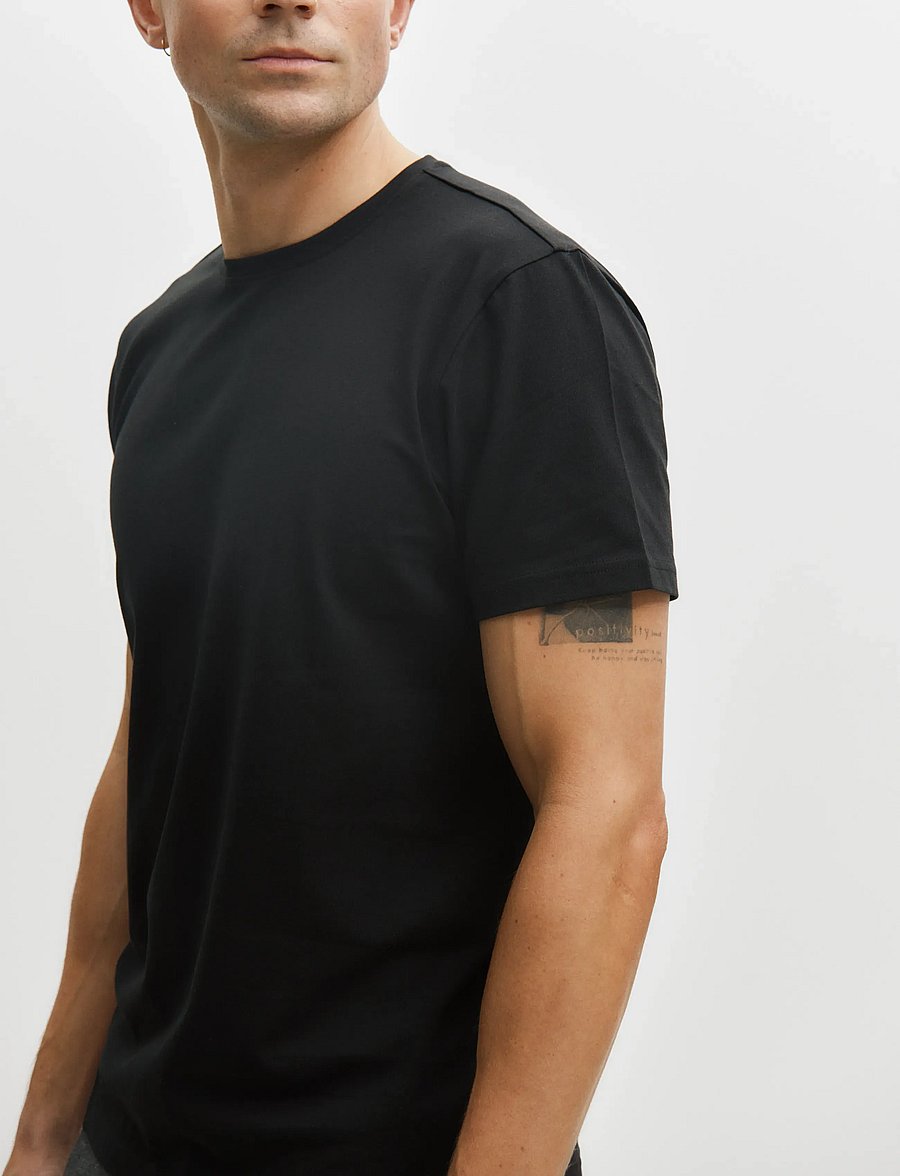 Enkel Studio - O-neck tee 2-pack ESOSCAR - multipack t-shirts - black - 3