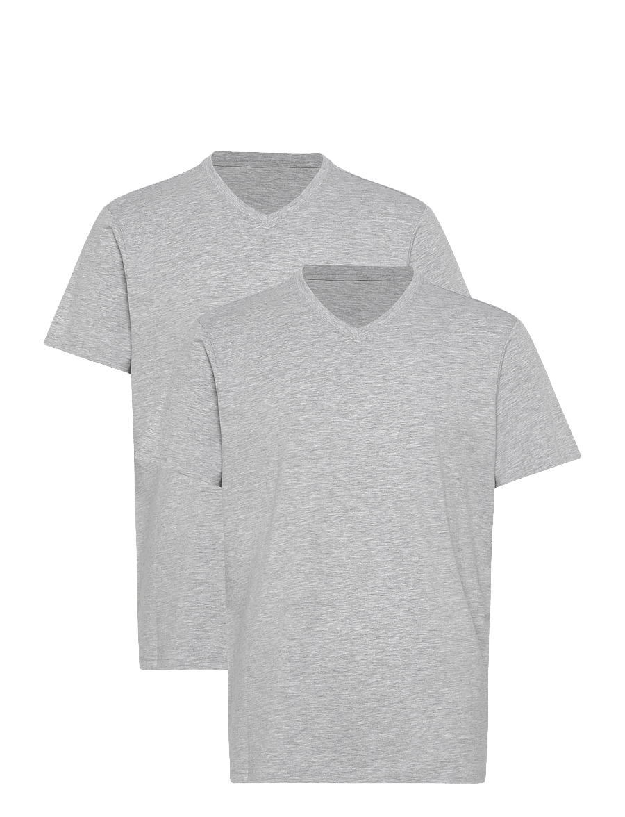 Enkel Studio - O-neck tee 2-pack ESOSCAR - t-paidat monipakkauksessa - grey melange - 1
