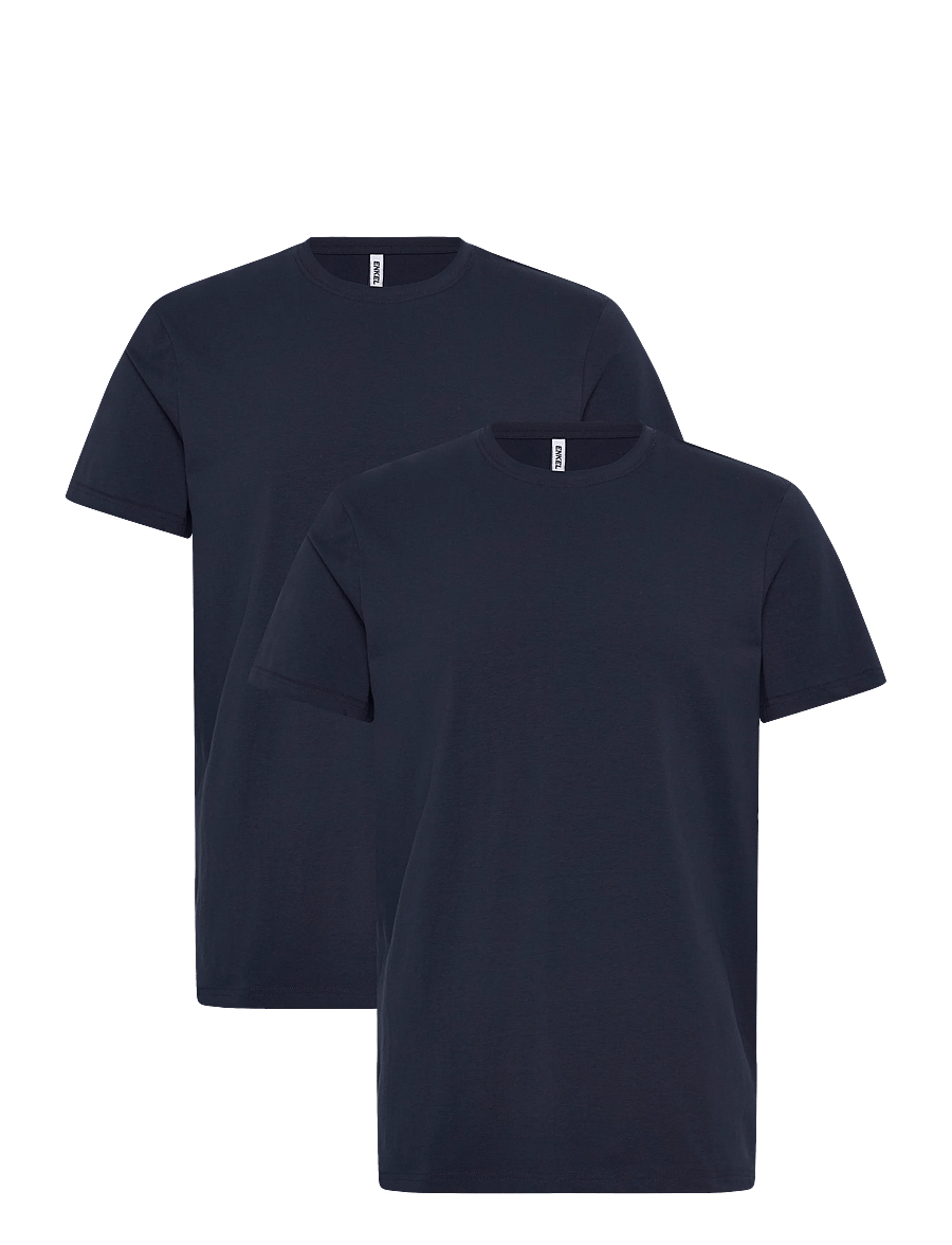 Enkel Studio - O-neck tee 2-pack ESOSCAR - multipack t-shirts - navy - 1