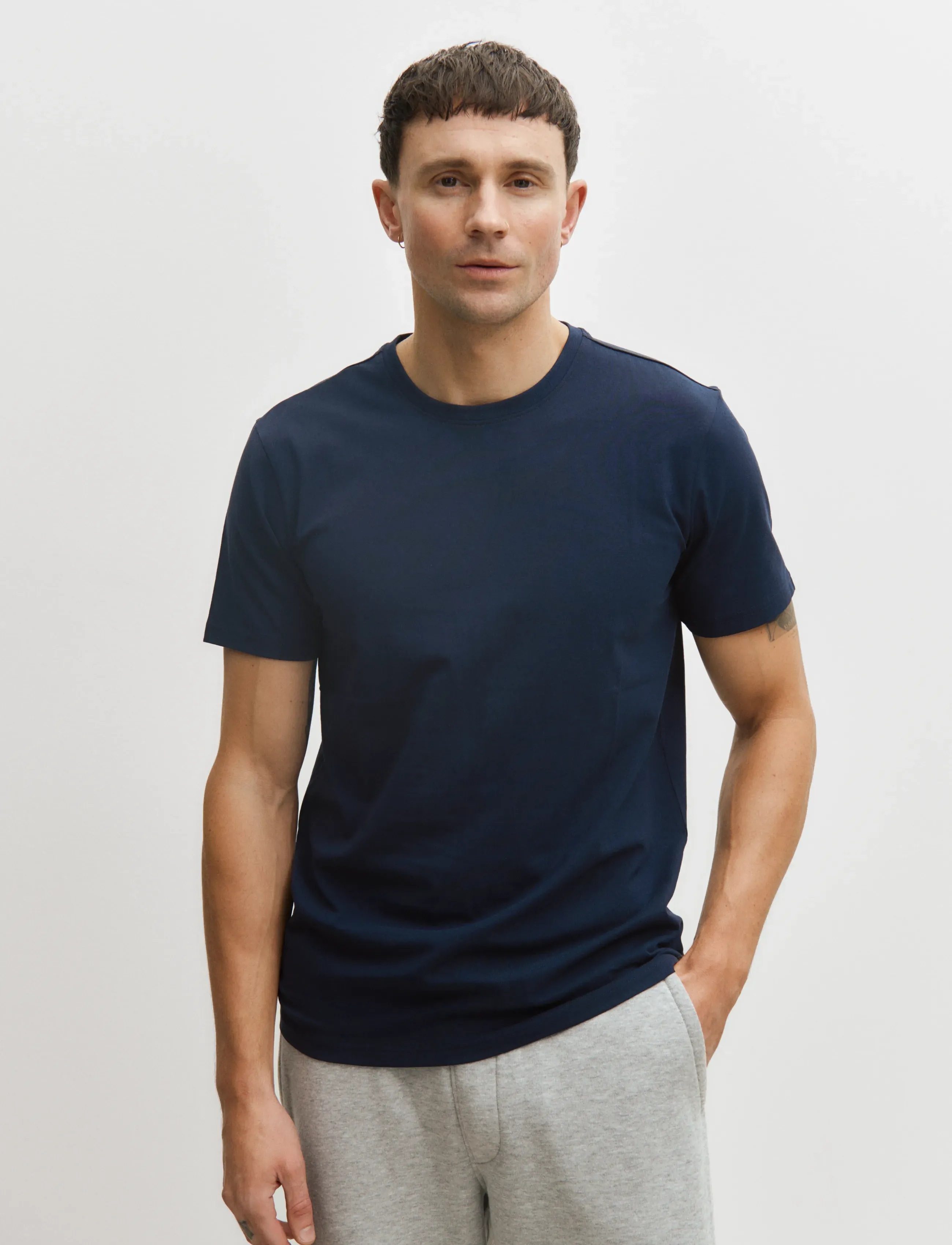 Enkel Studio O-neck tee 2-pack ESOSCAR - T-shirts - NAVY / navy