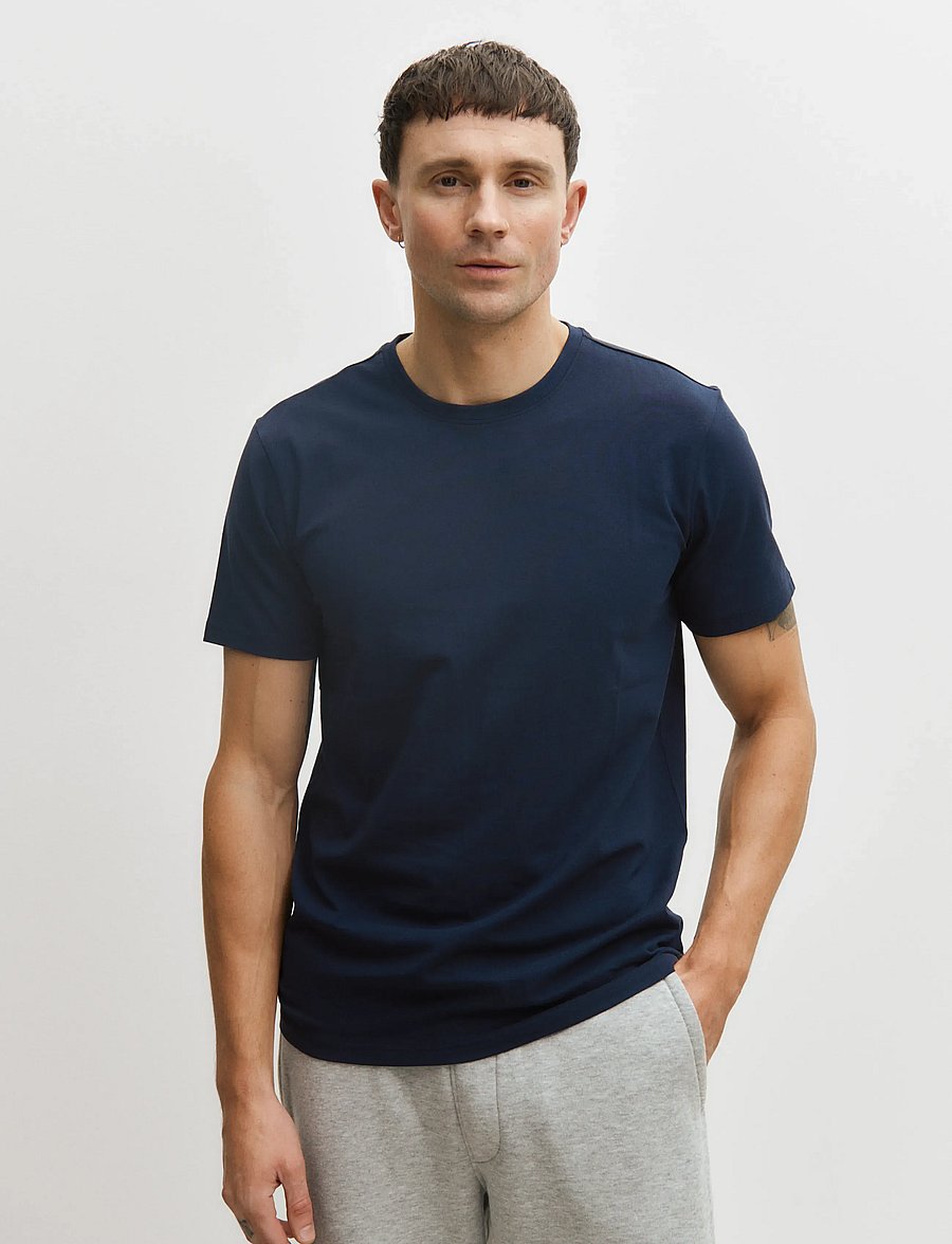 Enkel Studio - O-neck tee 2-pack ESOSCAR - multipack t-shirts - navy - 0