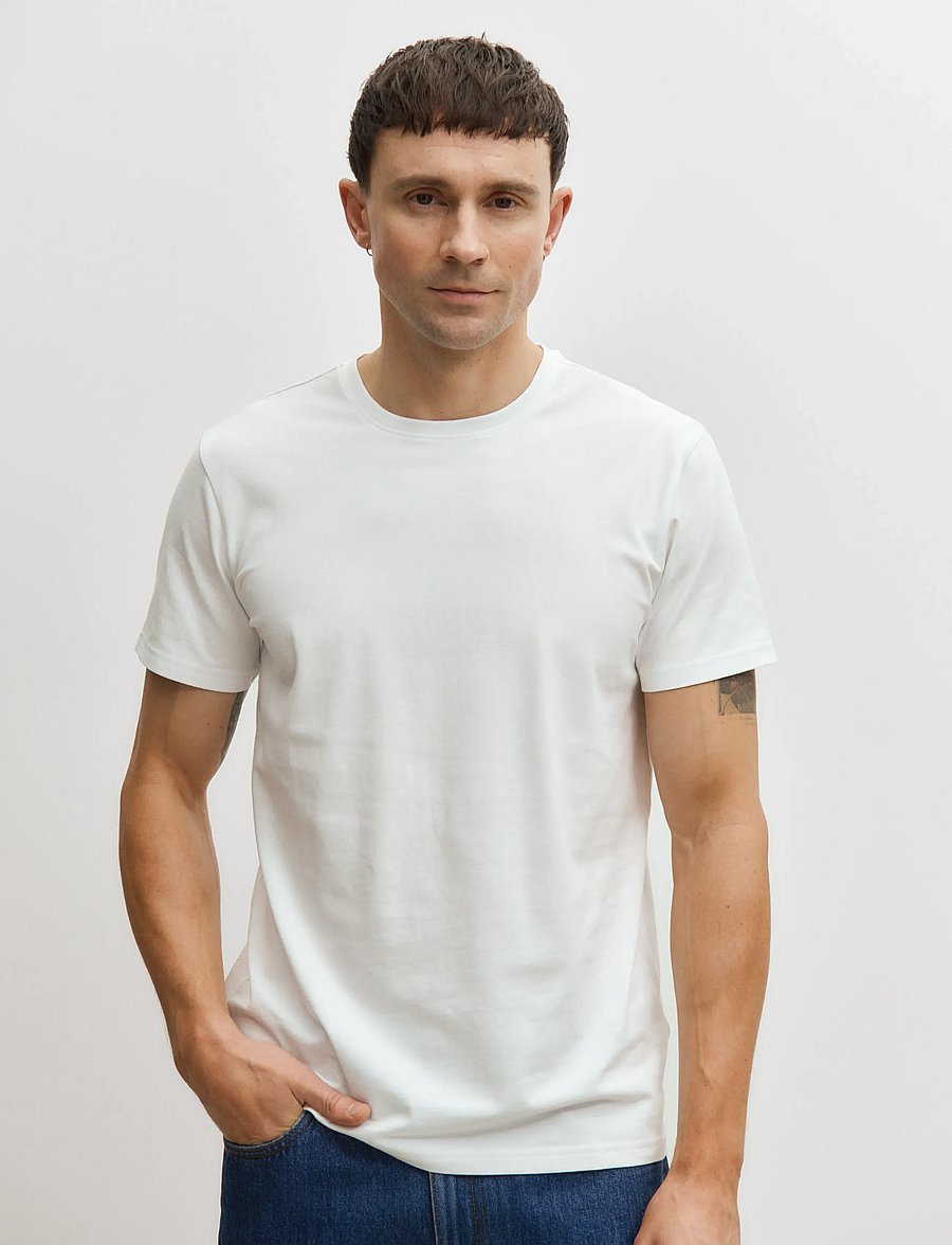 Enkel Studio - O-neck tee 2-pack ESOSCAR - multipack t-shirts - white - 0