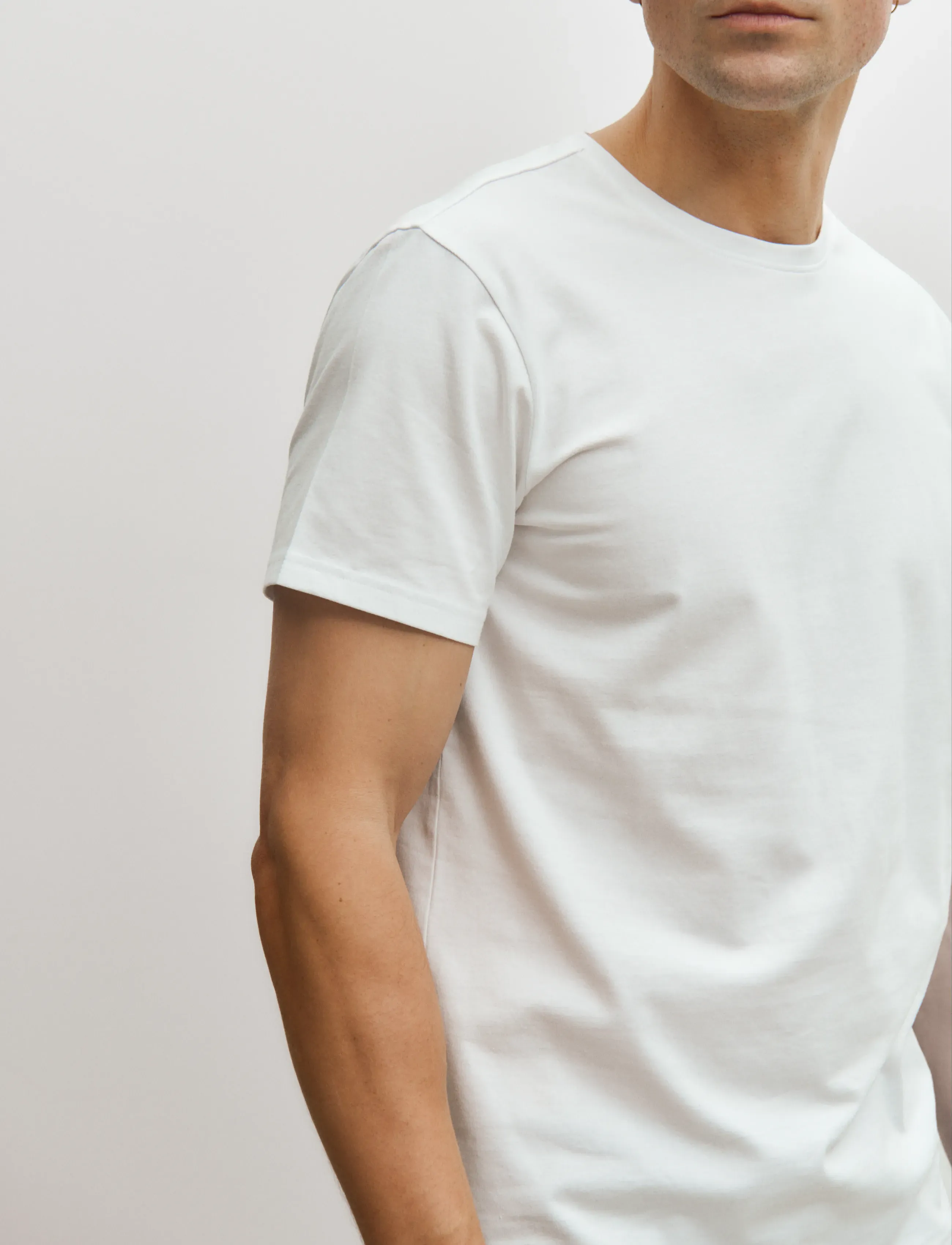 Enkel Studio - O-neck tee 2-pack ESOSCAR - kortærmede t-shirts - white - 3
