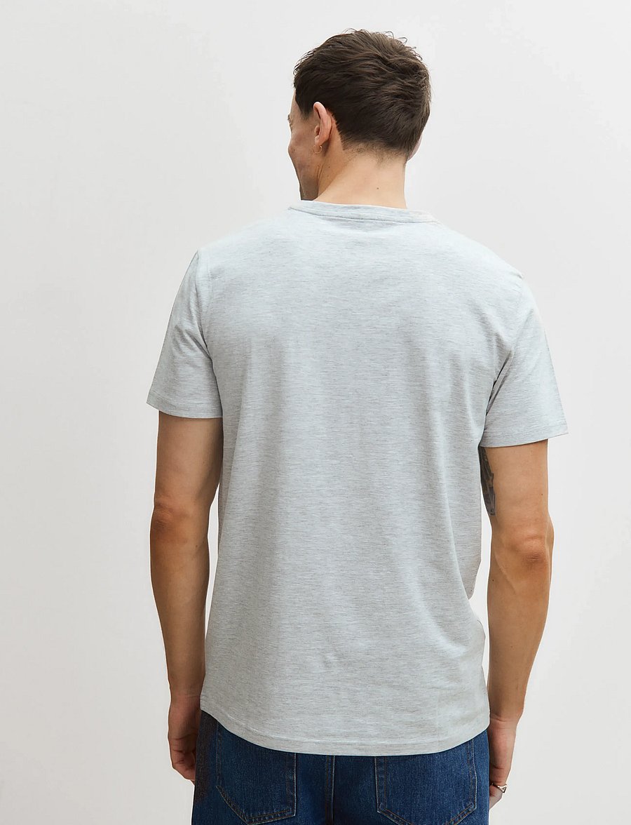 Enkel Studio - V-neck tee 2-pack ESNOHR - multipack t-shirts - grey melange - 3