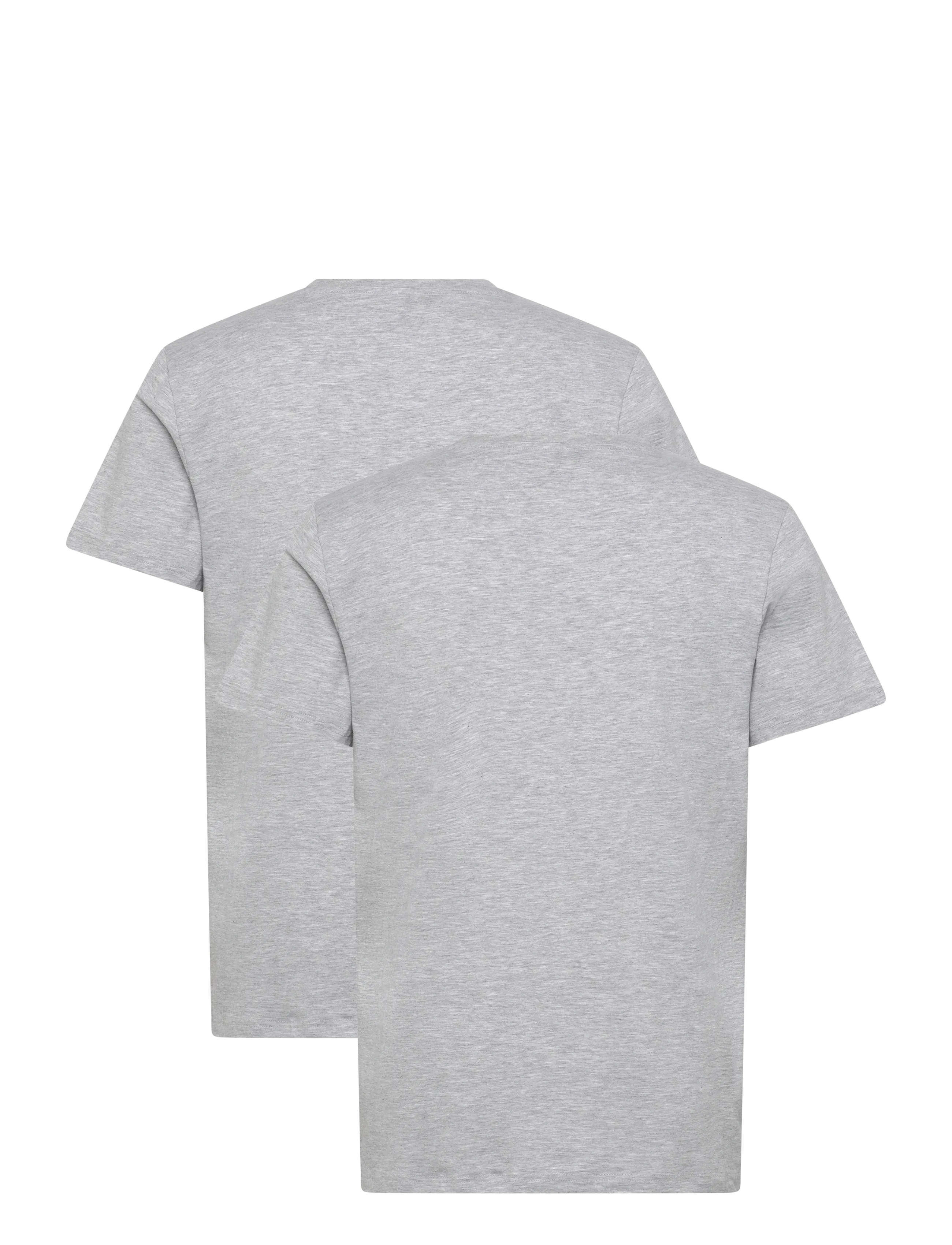 Enkel Studio - V-neck tee 2-pack ESNOHR - kortärmade t-shirts - grey melange - 4
