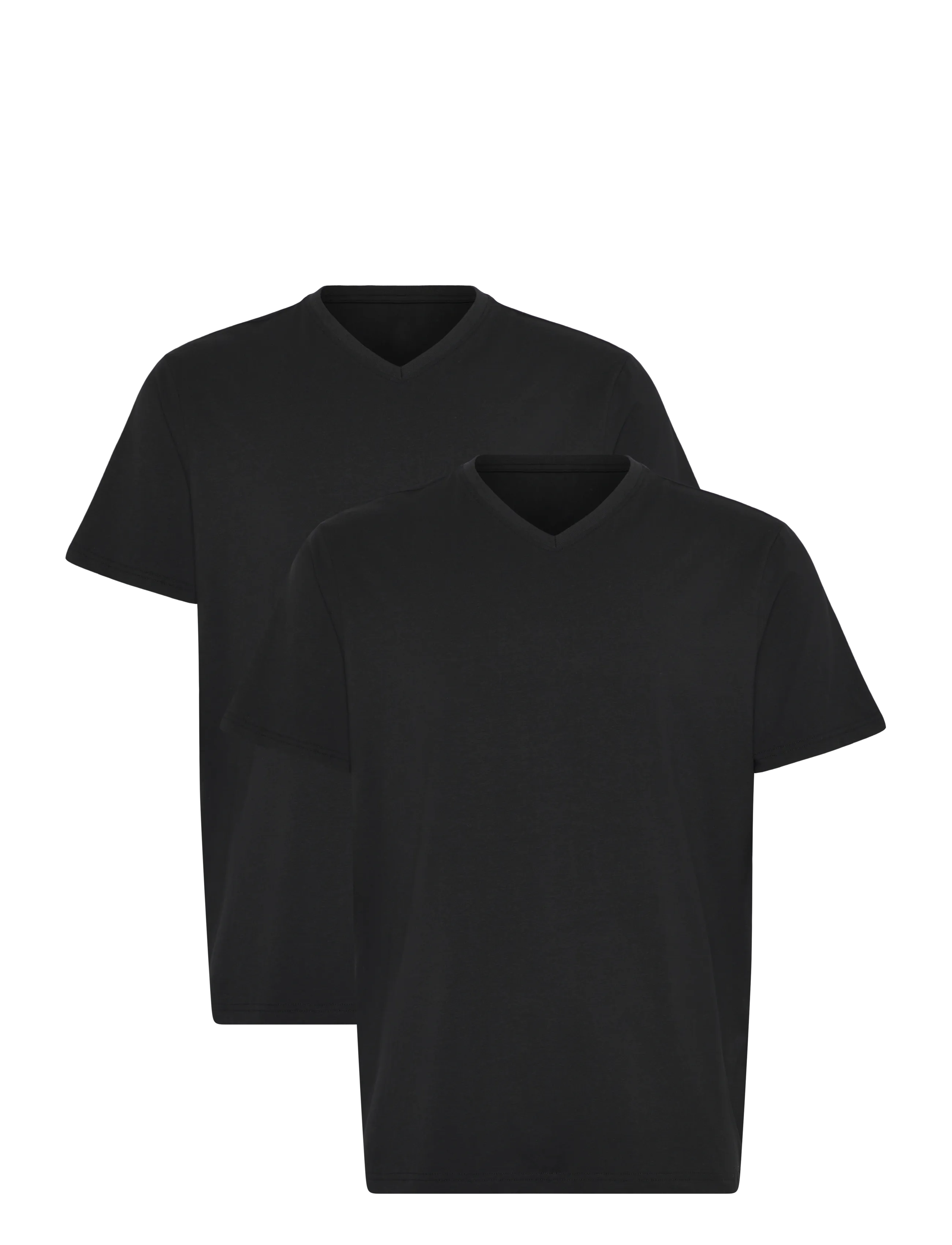 Enkel Studio V-neck tee 2-pack ESNOHR - T-shirts - SVART / black